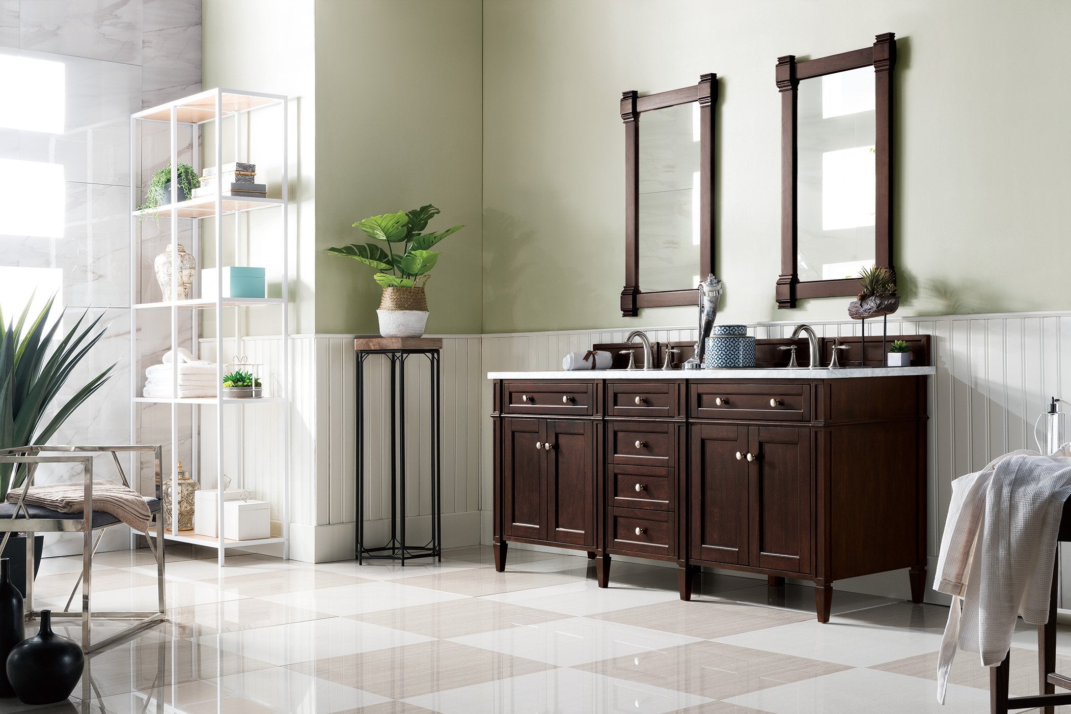 Brittany 72” Double Vanity - Burnished Mahogany