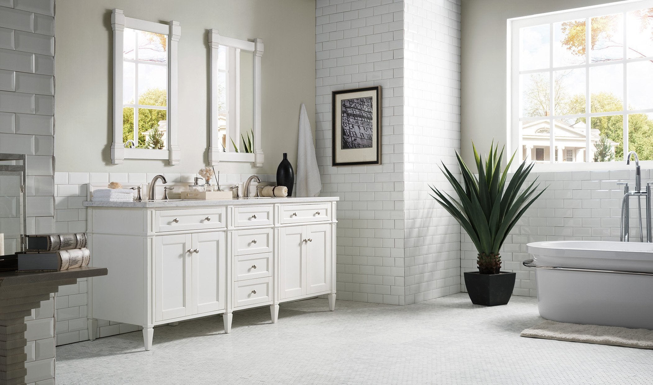 Brittany 72” Double Vanity-Bright White