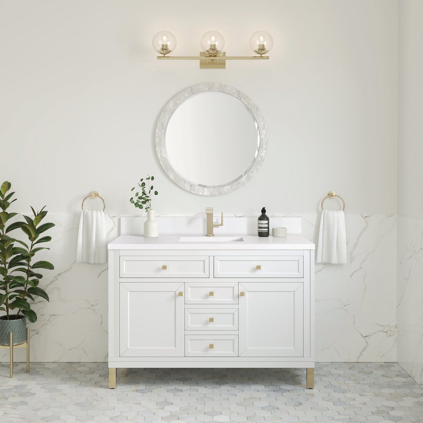 
                  
                    Chicago 48" Single Bathroom Vanity in Glossy White
                  
                