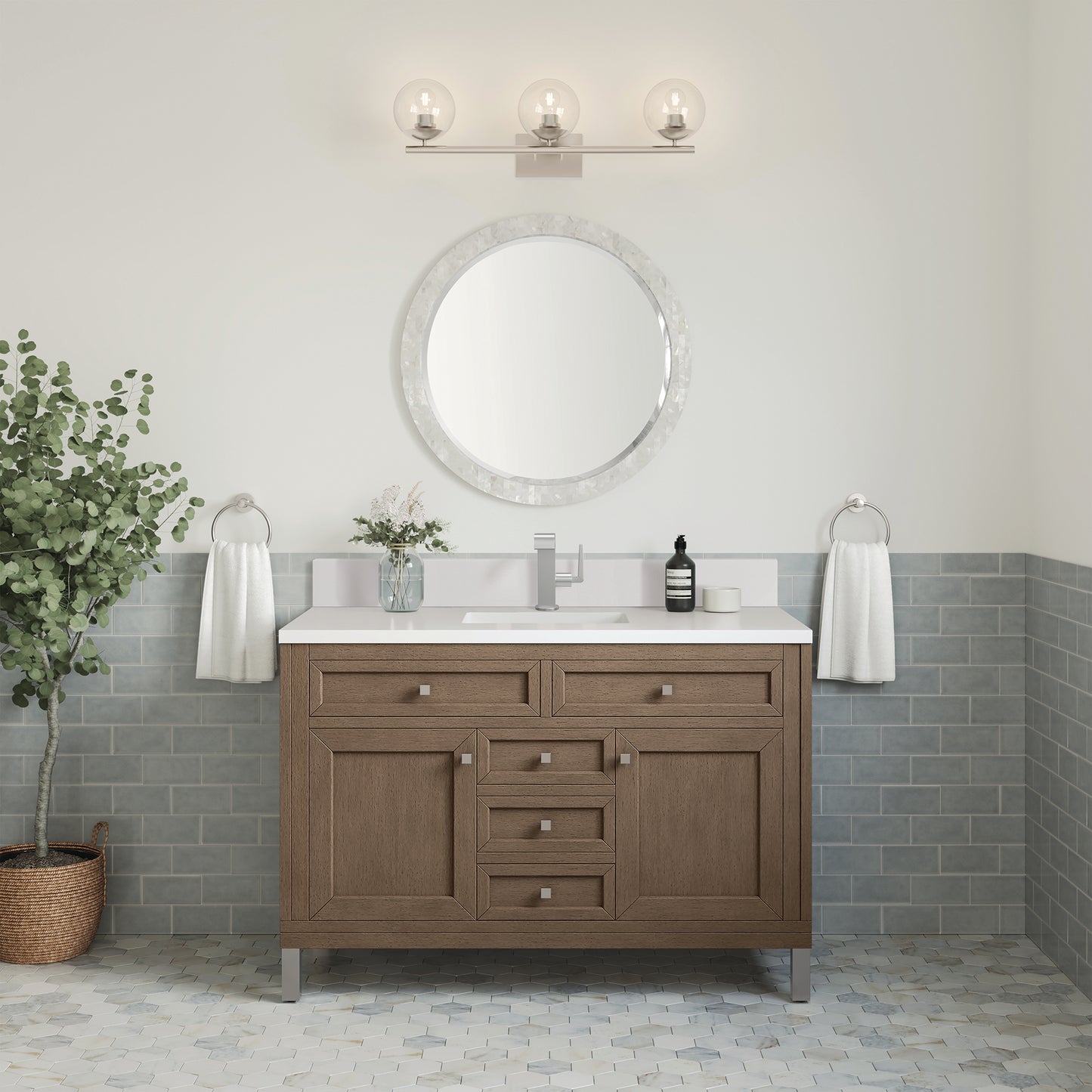 
                  
                    Chicago 48" Single Bathroom Vanity in Walnut Whisper
                  
                