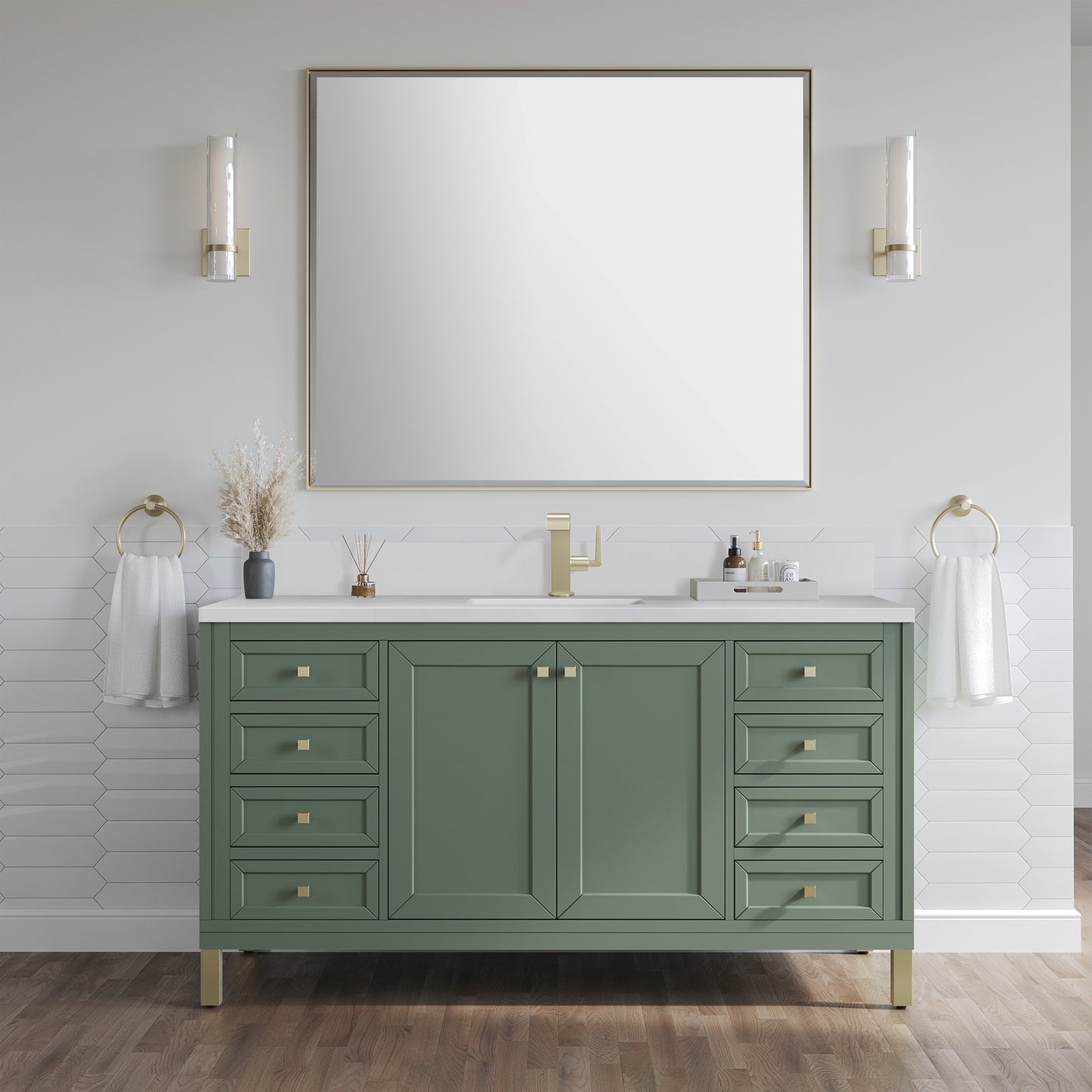 
                  
                    Chicago 60" Single Bathroom Vanity in Smokey Celadon
                  
                