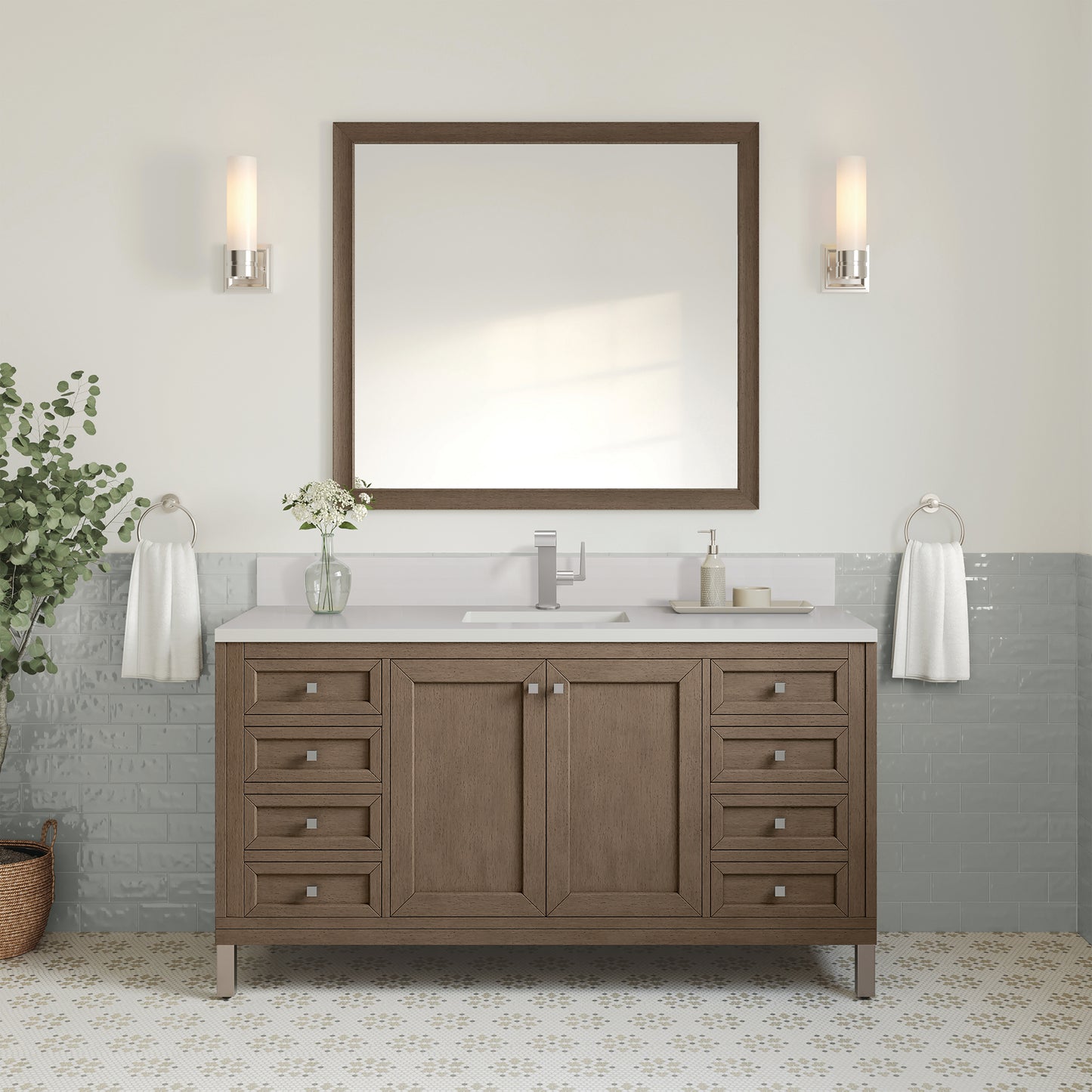 
                  
                    Chicago 60" Single Bathroom Vanity in Walnut Whisper
                  
                