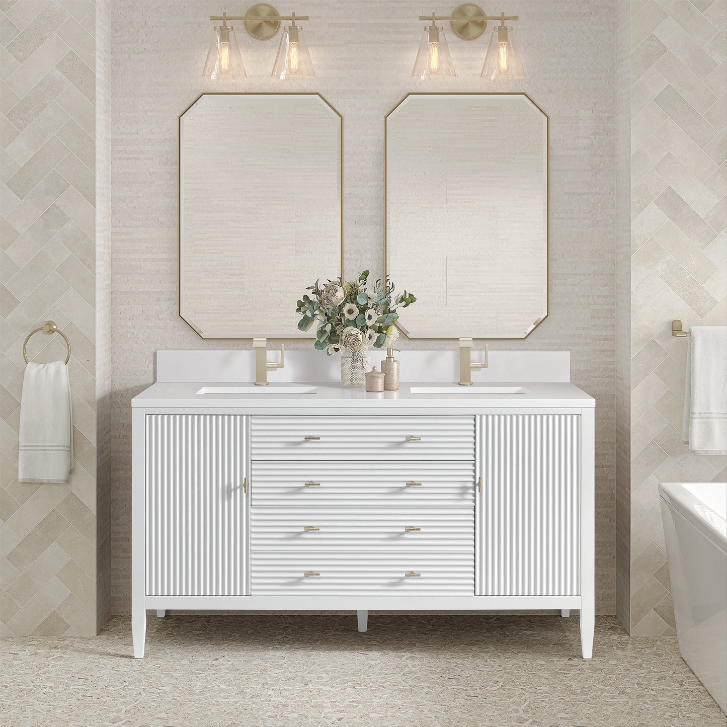 
                  
                    Myrrin 60" Double Vanity in Bright White
                  
                