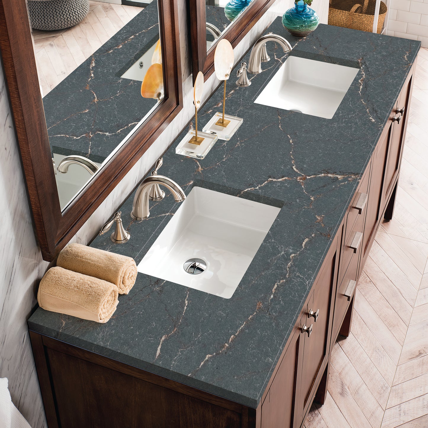 
                  
                    Addison 72" Double Vanity Cabinet in Mid-Century Acacia
                  
                