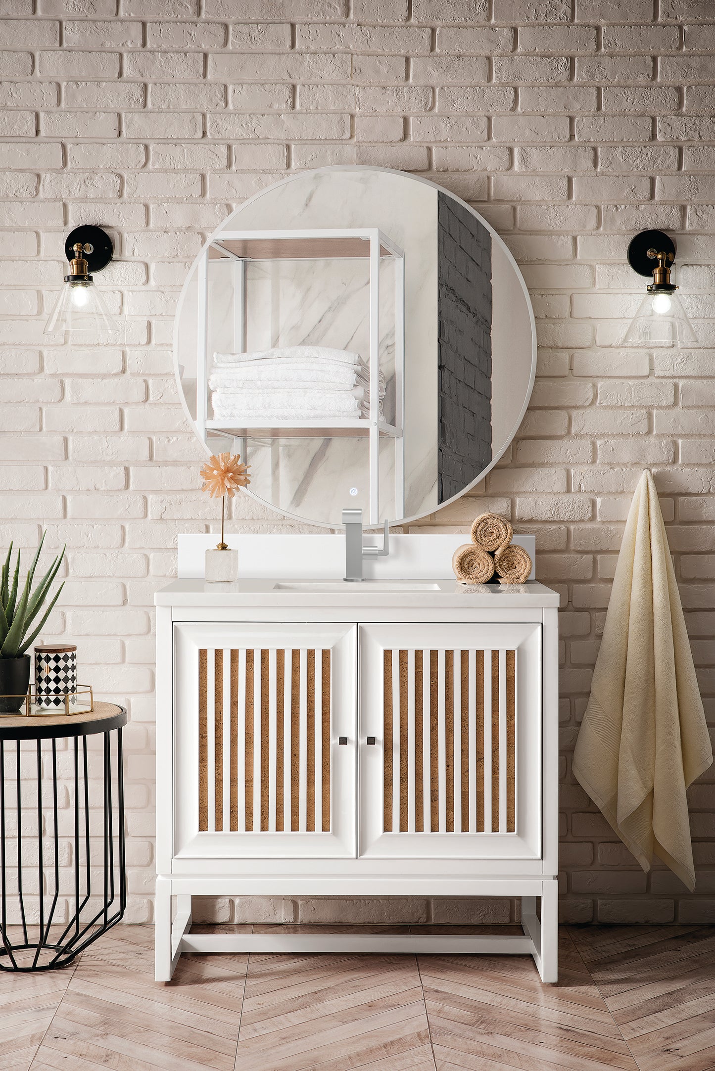 
                  
                    Athens 36" Single Vanity Cabinet, Glossy White
                  
                