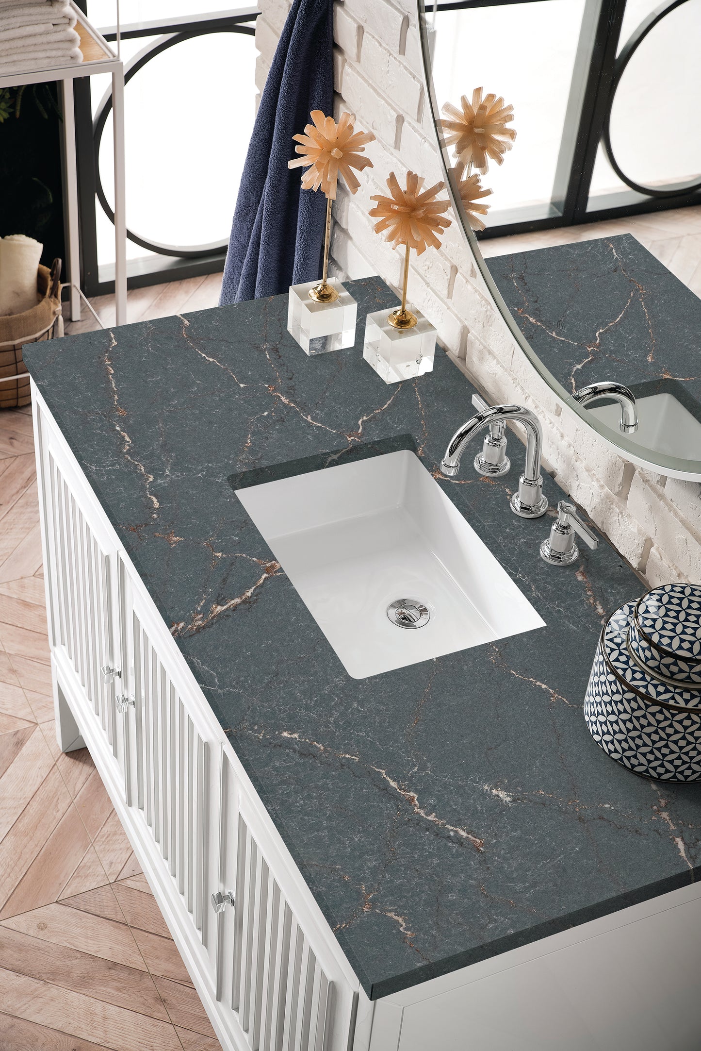 
                  
                    Athens 48" Single Vanity Cabinet, Glossy White
                  
                