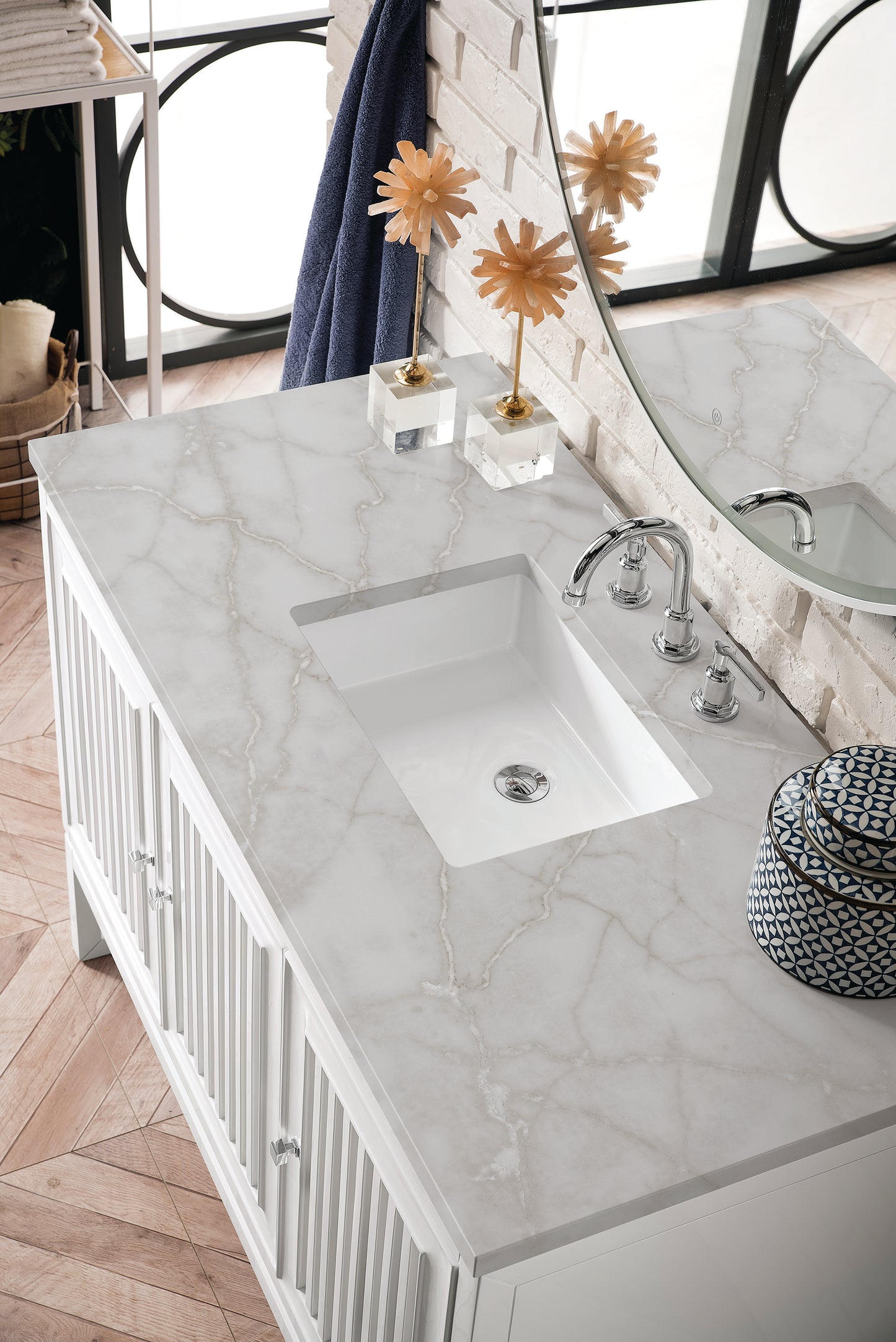 
                  
                    Athens 48" Single Vanity Cabinet, Glossy White
                  
                