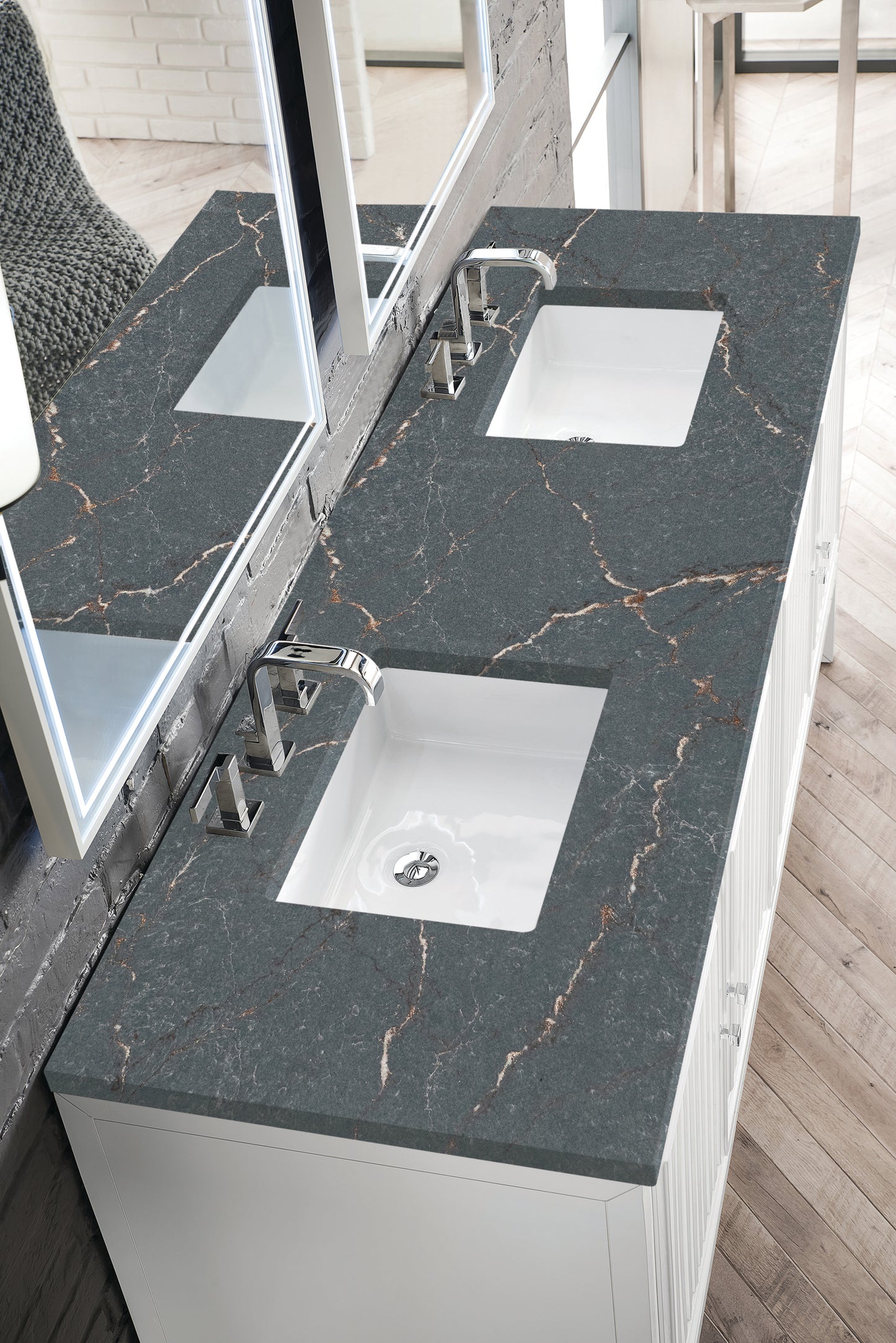 
                  
                    Athens 72" Double Vanity Cabinet, Glossy White
                  
                