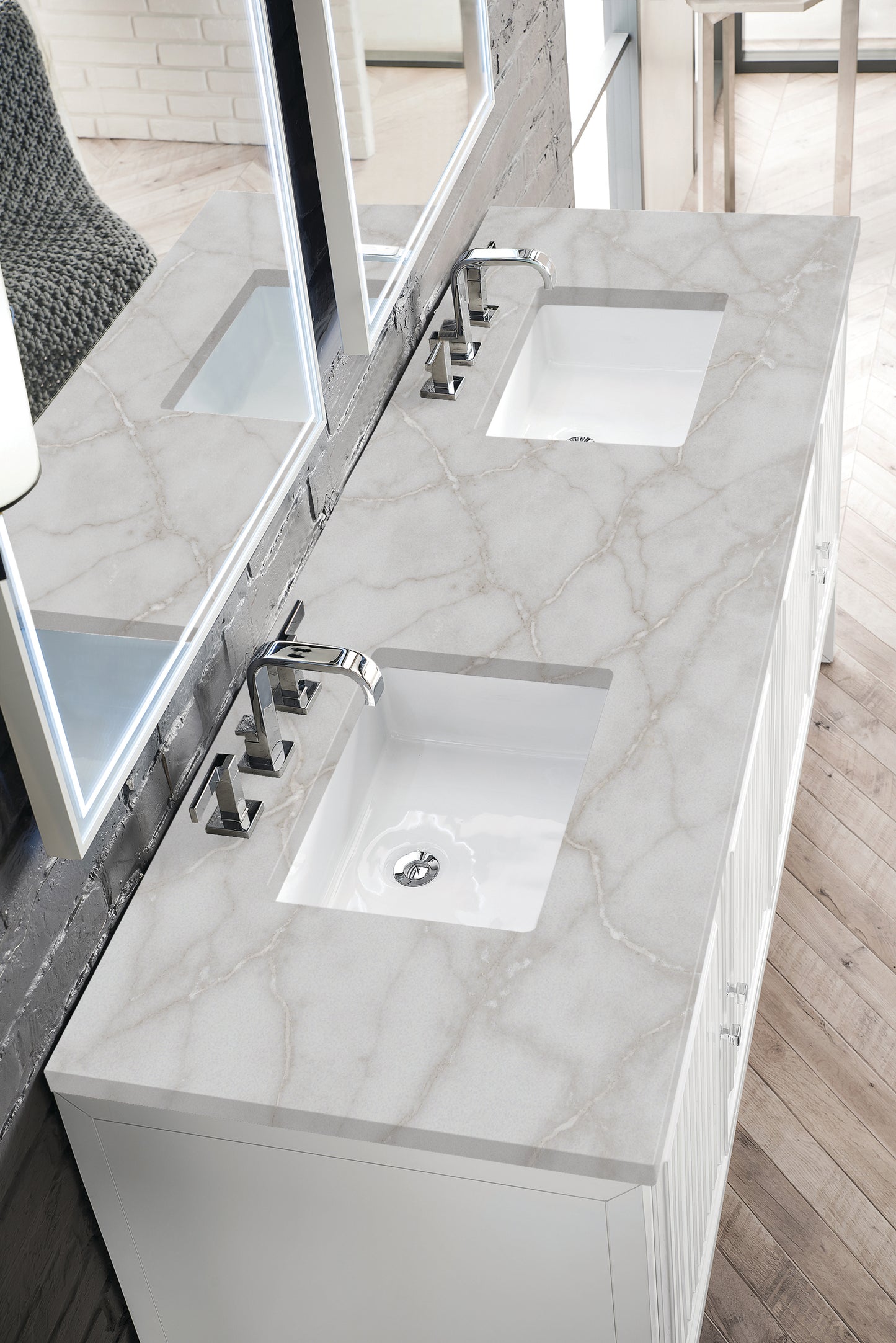 
                  
                    Athens 72" Double Vanity Cabinet, Glossy White
                  
                