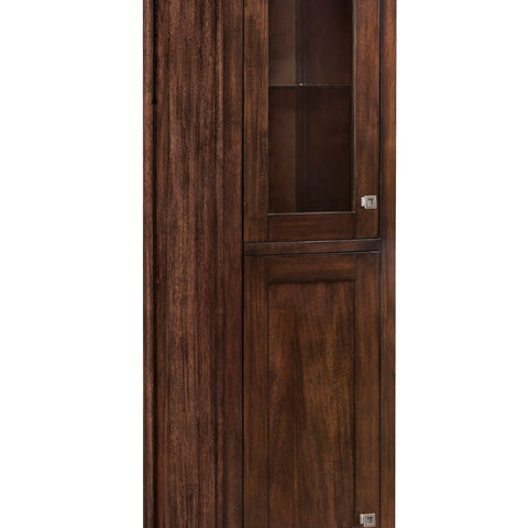 Addison 15" Mid-Century Acacia Grand Tower Hutch - Left Storage James Martin Vanities 