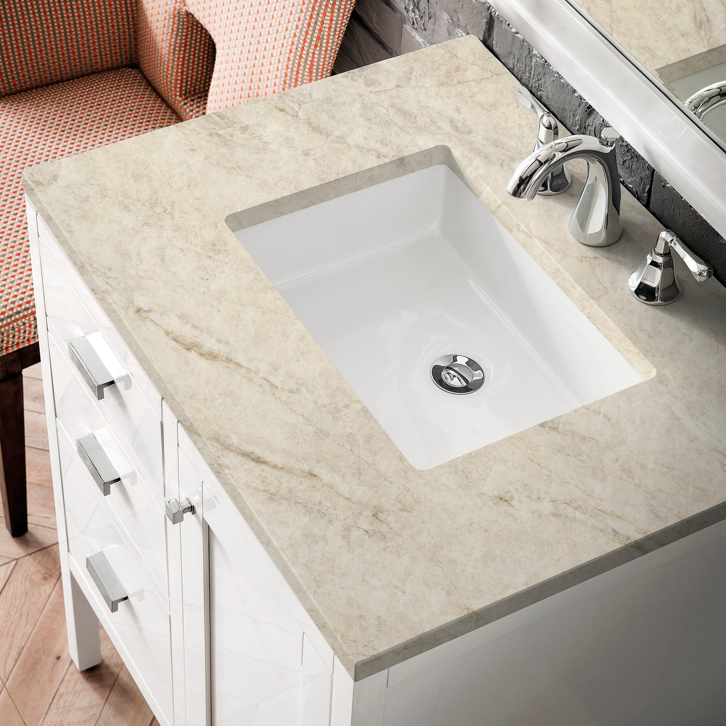 
                  
                    Addison 30" Single Vanity Cabinet in Glossy White Single Bathroom Vanity James Martin Vanities Tajnar Eclos 
                  
                