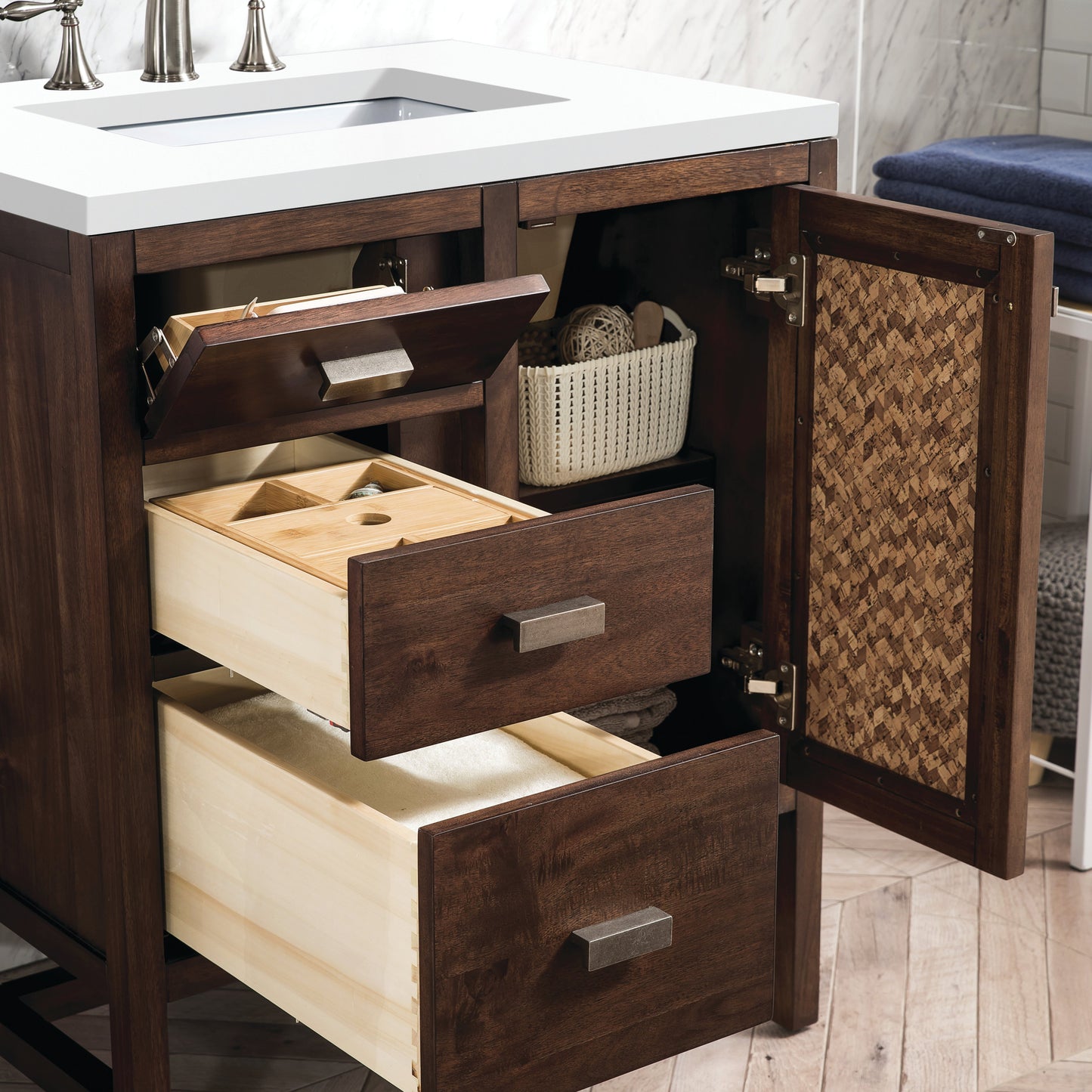 
                  
                    Addison 30" Single Vanity Cabinet in Mid-Century Acacia Single Bathroom Vanity James Martin Vanities 
                  
                