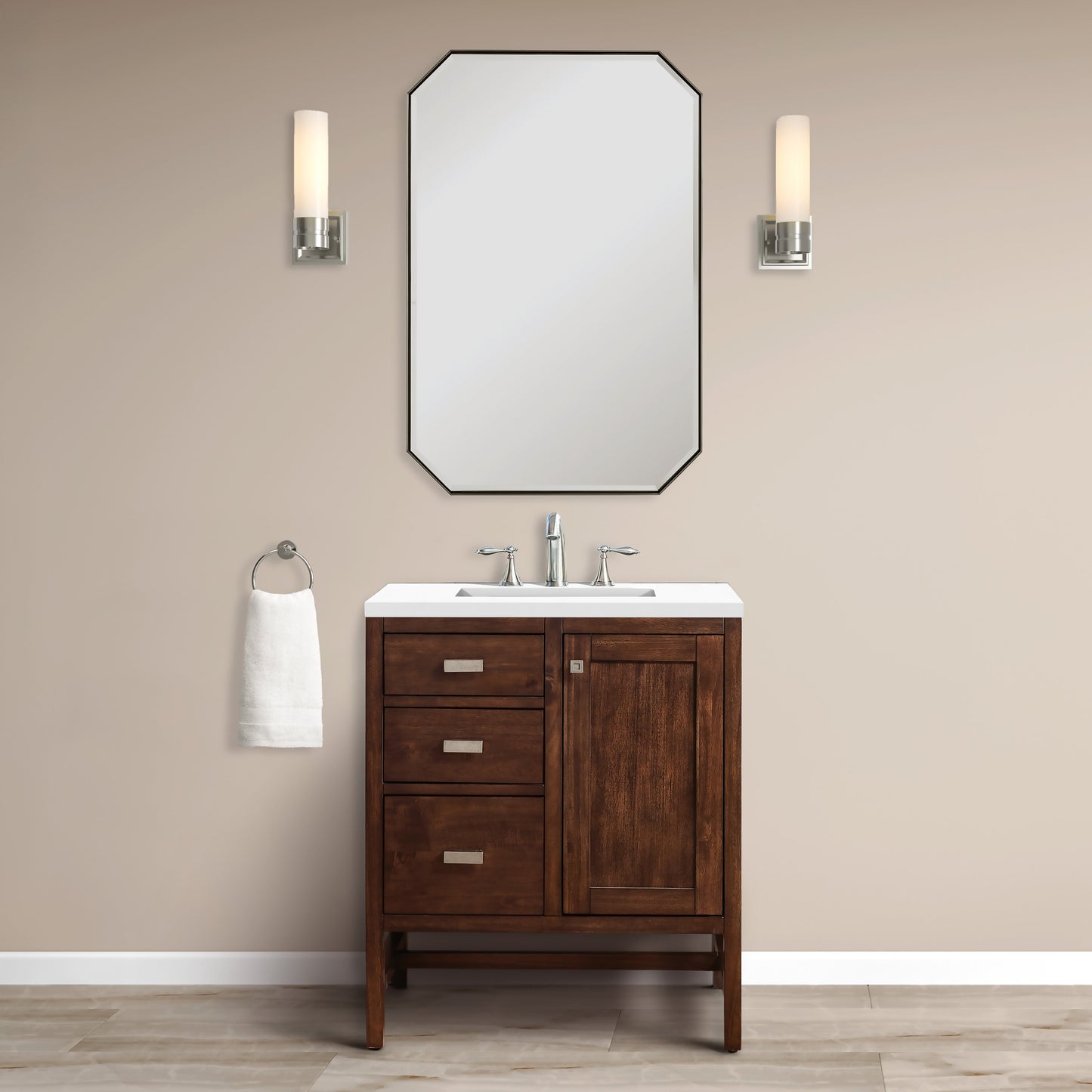 Addison 30" Single Vanity Cabinet in Mid-Century Acacia - James Martin Vanities