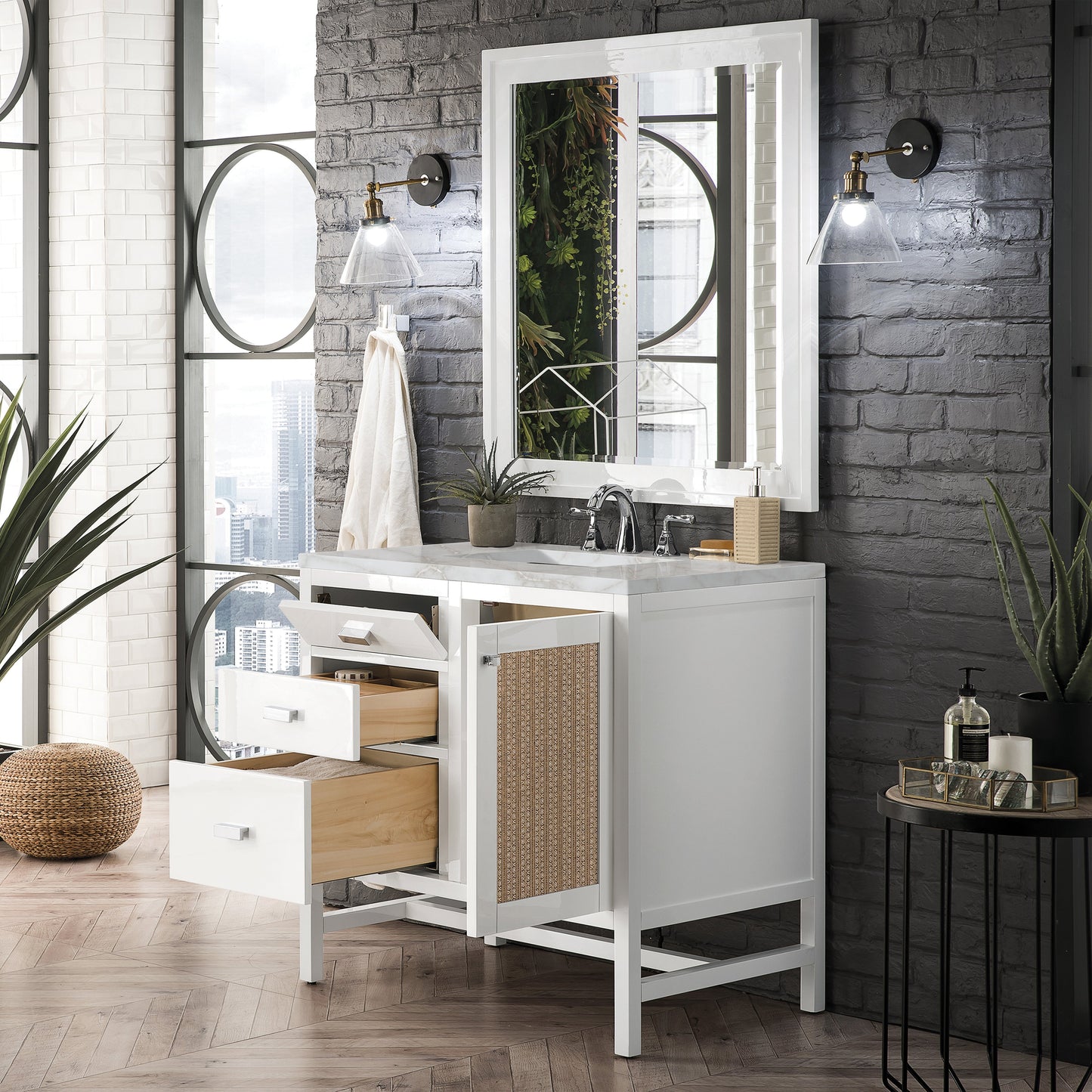 
                  
                    Addison 36" Single Vanity Cabinet in Glossy White Single Bathroom Vanity James Martin Vanities 
                  
                