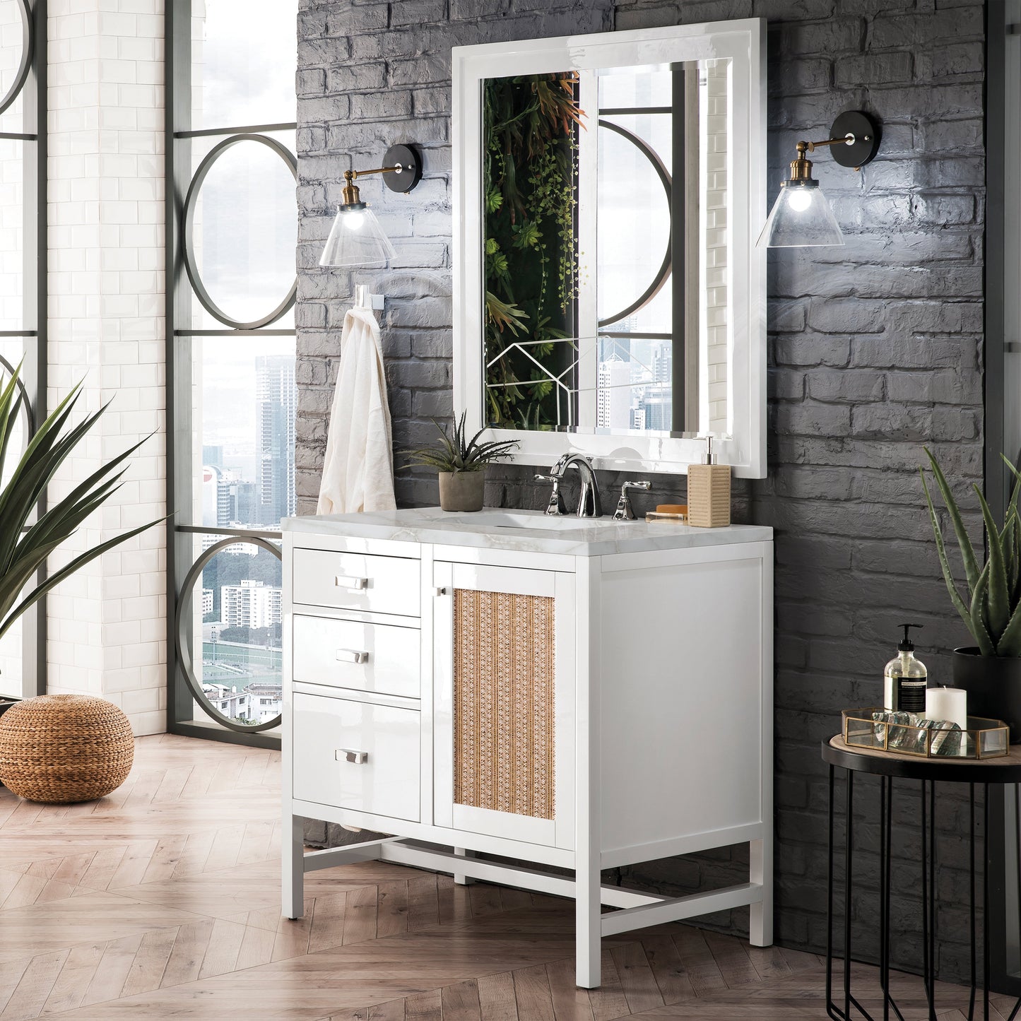 
                  
                    Addison 36" Single Vanity Cabinet in Glossy White Single Bathroom Vanity James Martin Vanities 
                  
                