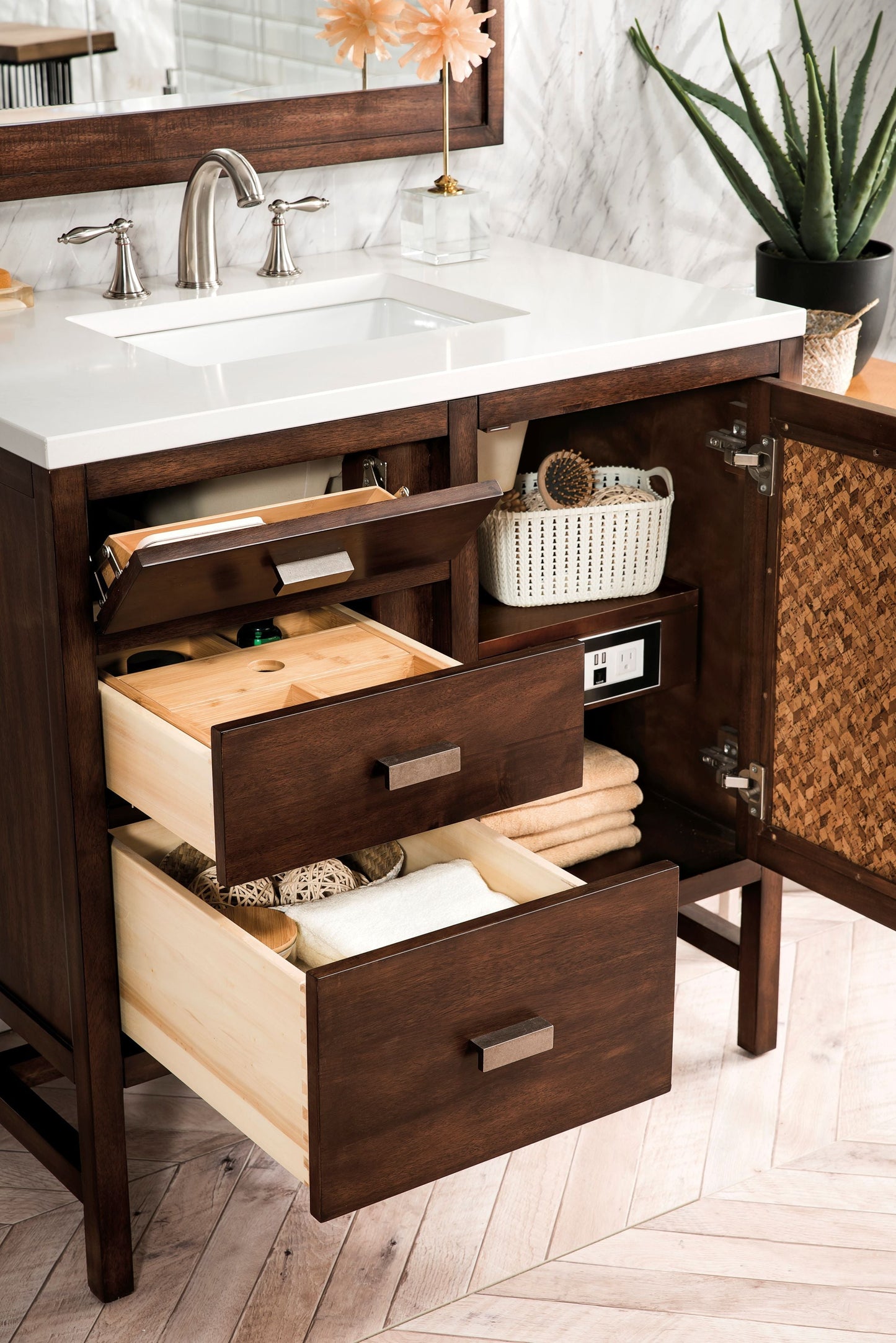 
                  
                    Addison 36" Single Vanity Cabinet in Mid-Century Acacia Single Bathroom Vanity James Martin Vanities 
                  
                