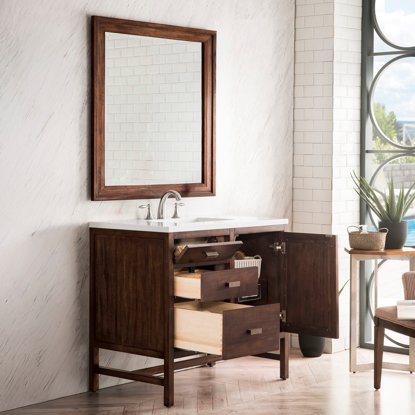 
                  
                    Addison 36" Single Vanity Cabinet in Mid-Century Acacia Single Bathroom Vanity James Martin Vanities 
                  
                