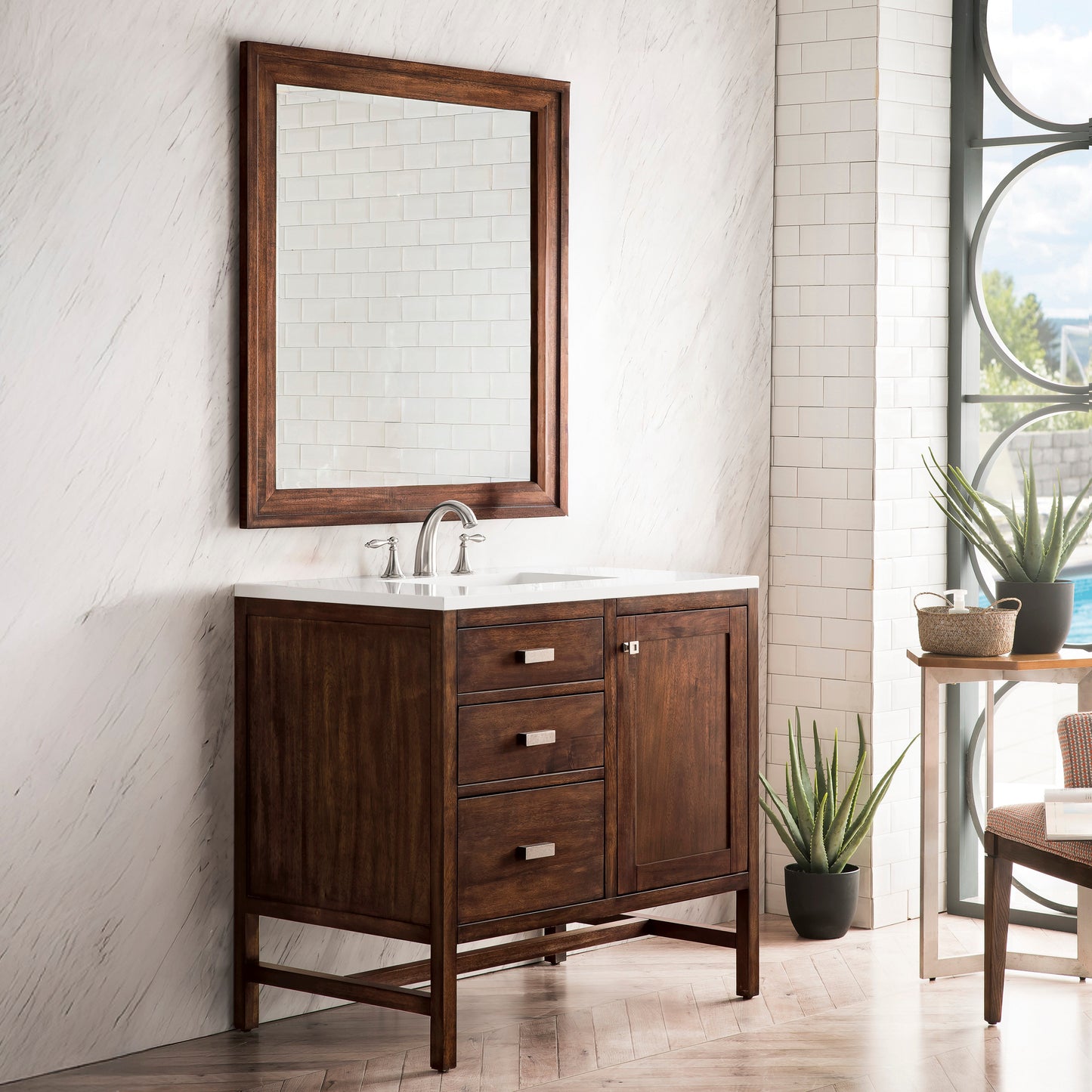 
                  
                    Addison 36" Single Vanity Cabinet in Mid-Century Acacia Single Bathroom Vanity James Martin Vanities 
                  
                