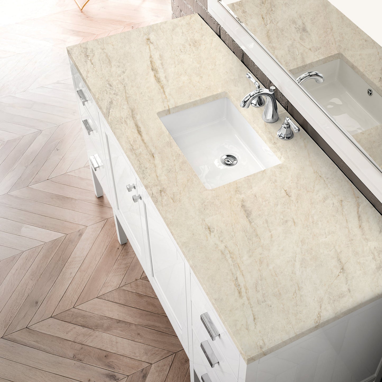 
                  
                    Addison 60" Single Vanity Cabinet in Glossy White Single Bathroom Vanity James Martin Vanities Tajnar Eclos 
                  
                