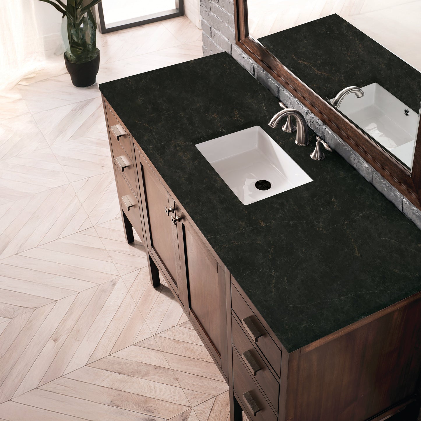 
                  
                    Addison 60" Single Vanity Cabinet in Mid-Century Acacia - James Martin Vanities
                  
                
