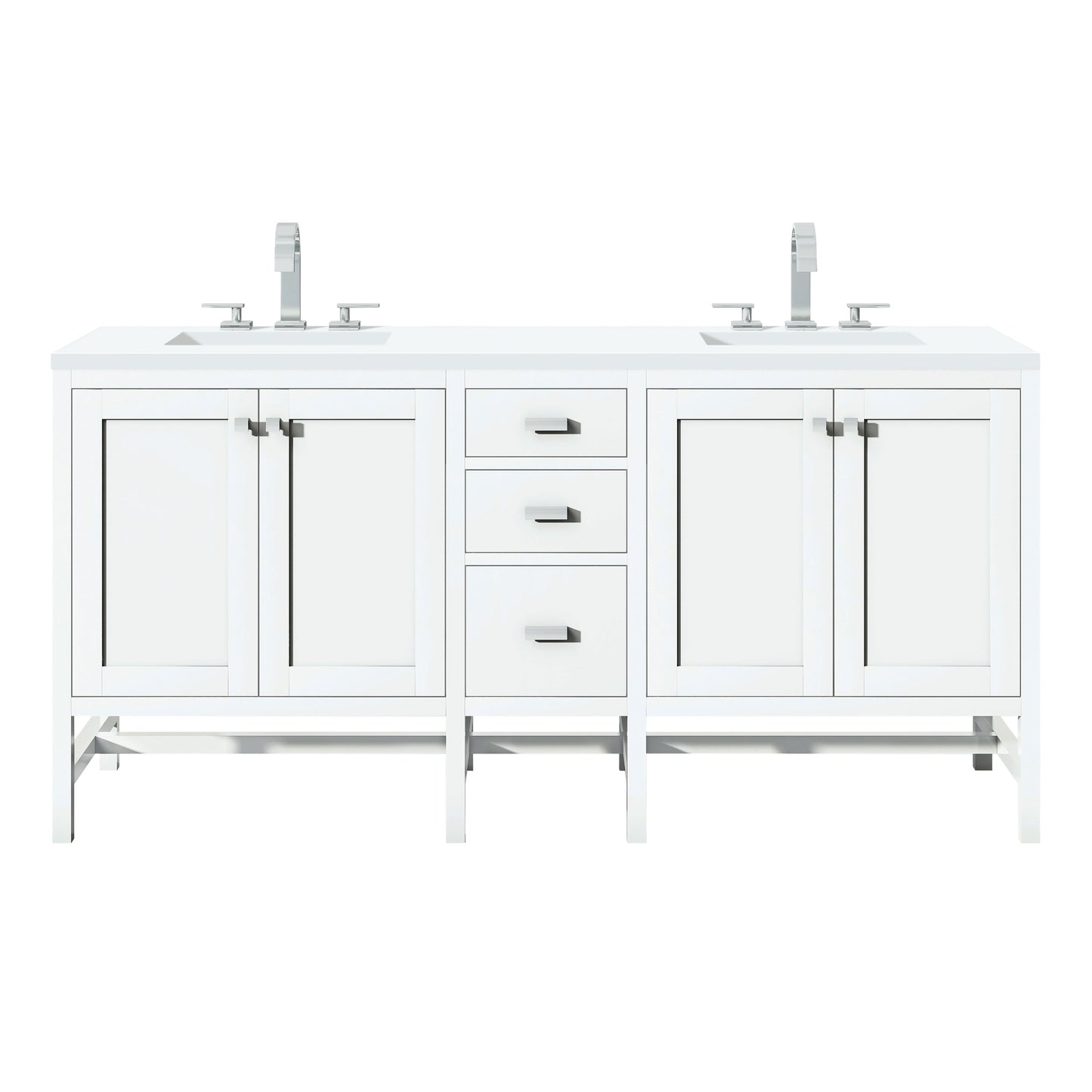 
                  
                    Addison 72" Double Vanity Cabinet in Glossy-White Double Bathroom Vanity James Martin Vanities 
                  
                