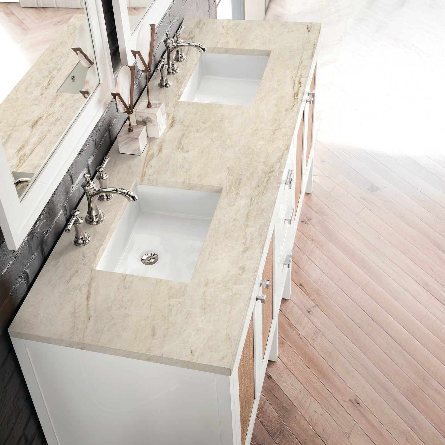 
                  
                    Addison 72" Double Vanity Cabinet in Glossy-White - James Martin Vanities
                  
                