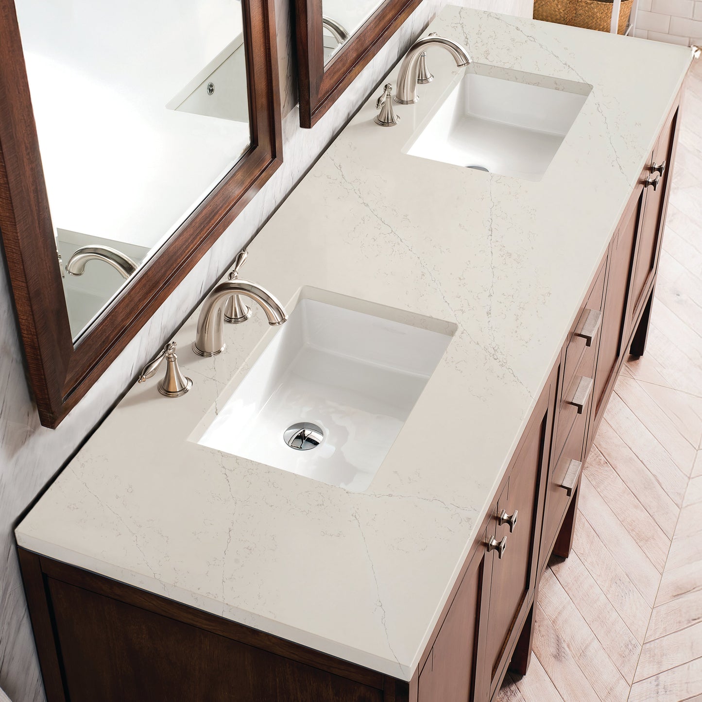 
                  
                    Addison 72" Double Vanity Cabinet in Mid-Century Acacia - James Martin Vanities
                  
                