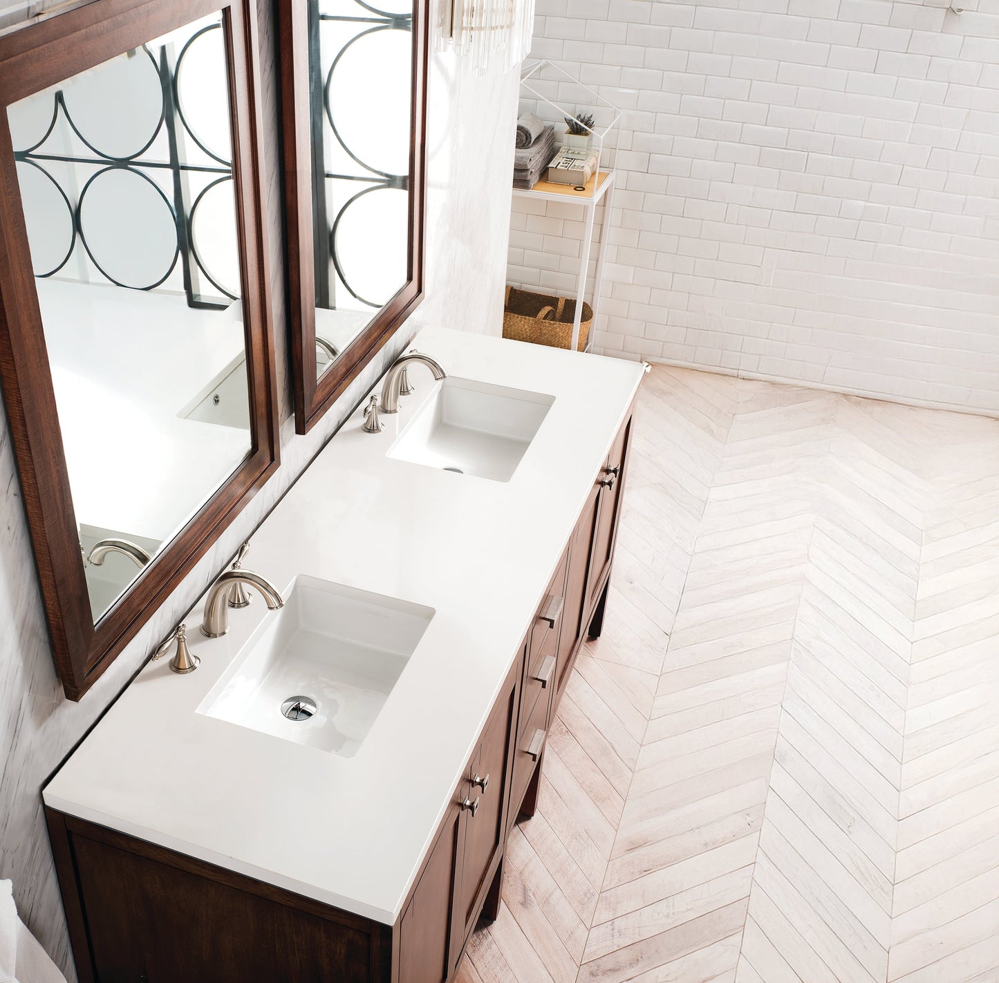 
                  
                    Addison 72" Double Vanity Cabinet in Mid-Century Acacia - James Martin Vanities
                  
                