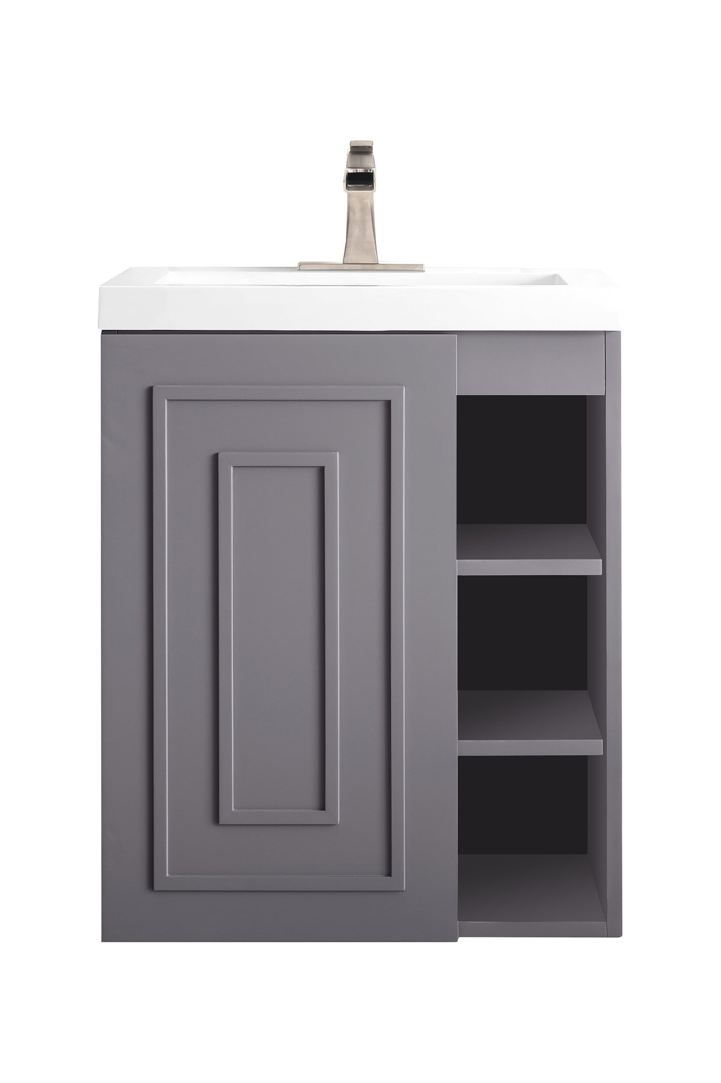 
                  
                    Alicante 24" Single Vanity in Grey Smoke Single Bathroom Vanity James Martin Vanities Gray Smoke No Base 
                  
                