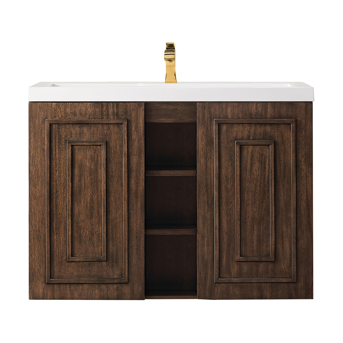 Alicante' 39.5" Single Vanity Single Bathroom Vanity James Martin Vanities Mid-Century Acacia No Base 