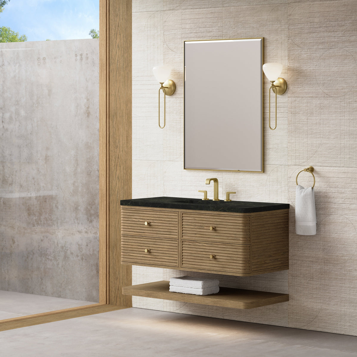 
                  
                    Allamari 48" Single Vanity in Dune Mist James Martin Vanities Phantome Eclos 
                  
                