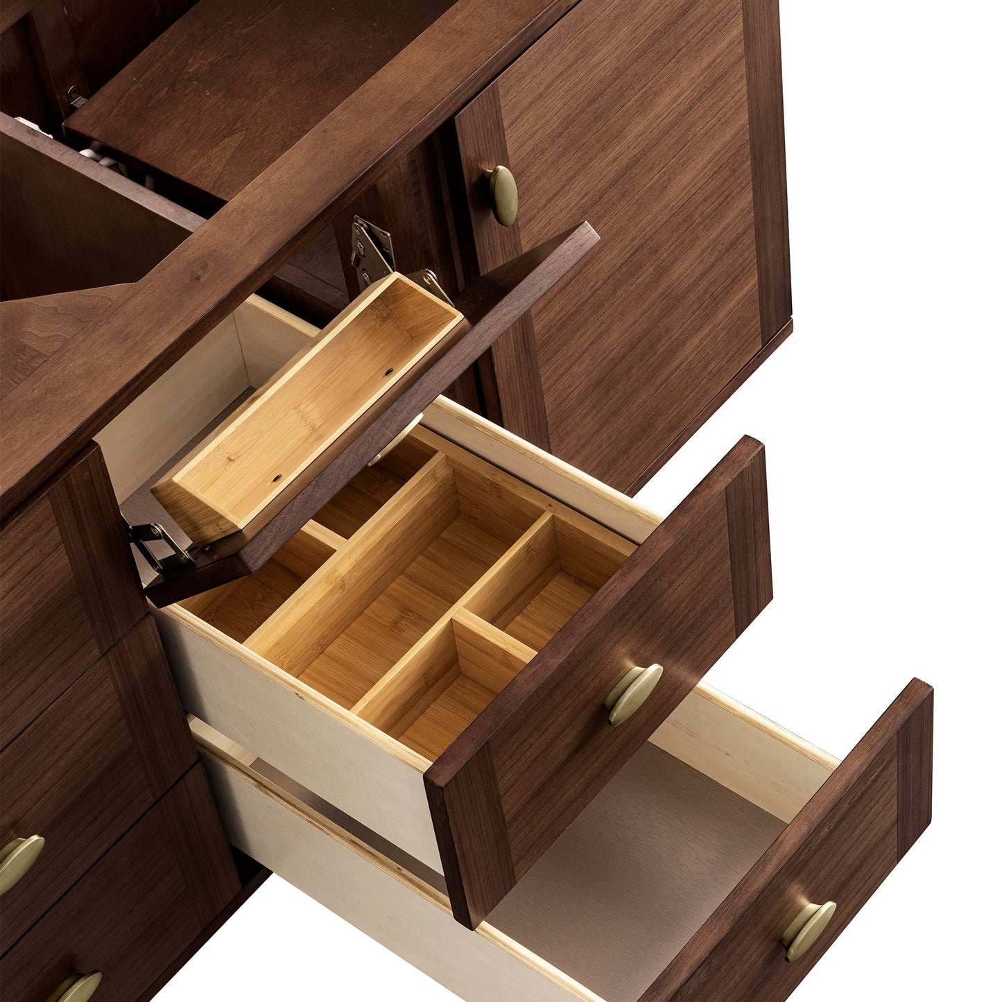 
                  
                    Amberly 60" Double Vanity in Mid-Century Walnut Double bathroom Vanity James Martin Vanities 
                  
                