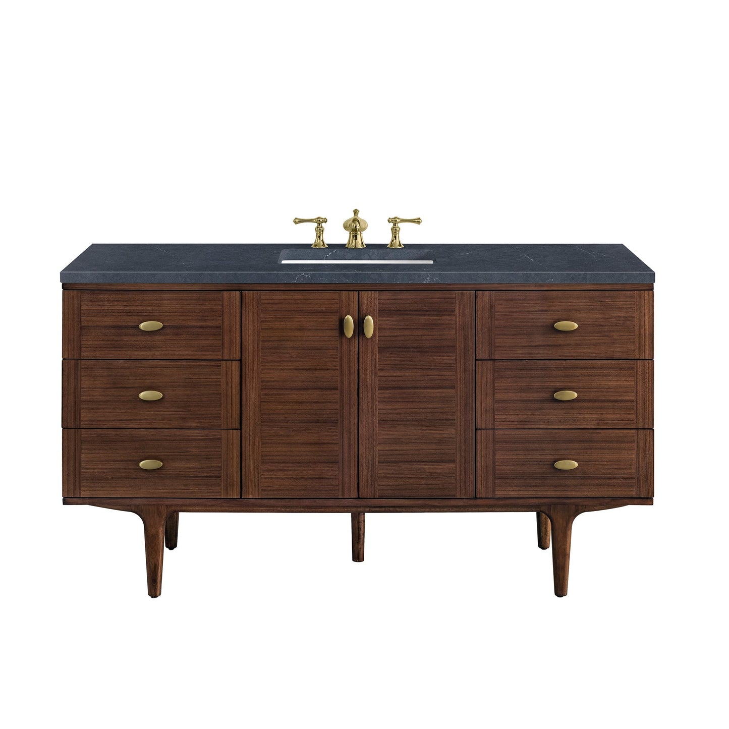
                  
                    Amberly 60" Single Vanity in Mid-Century Walnut Single Bathroom Vanity James Martin Vanities 
                  
                