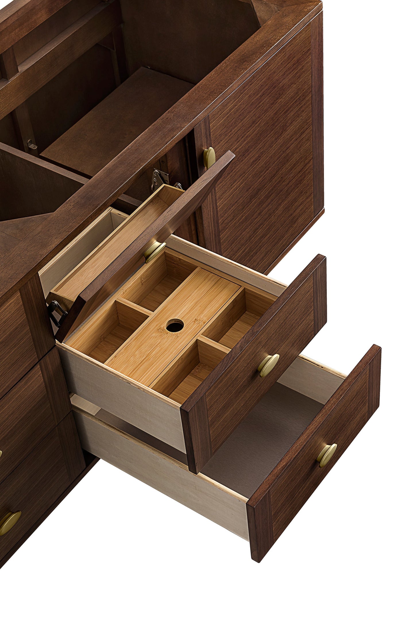 
                  
                    Amberly 72" Double Vanity in Mid-Century Walnut Double Bathroom Vanity James Martin Vanities 
                  
                