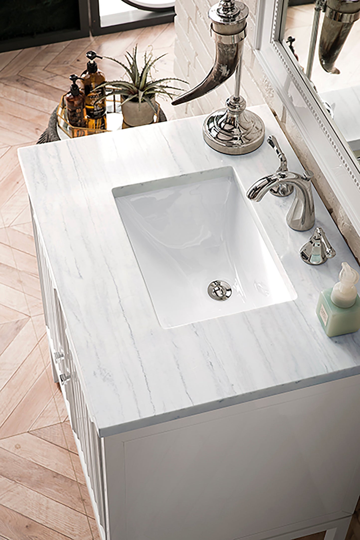 
                  
                    Athens 30" Single Vanity Cabinet in Glossy White Single Bathroom Vanity James Martin Vanities 
                  
                