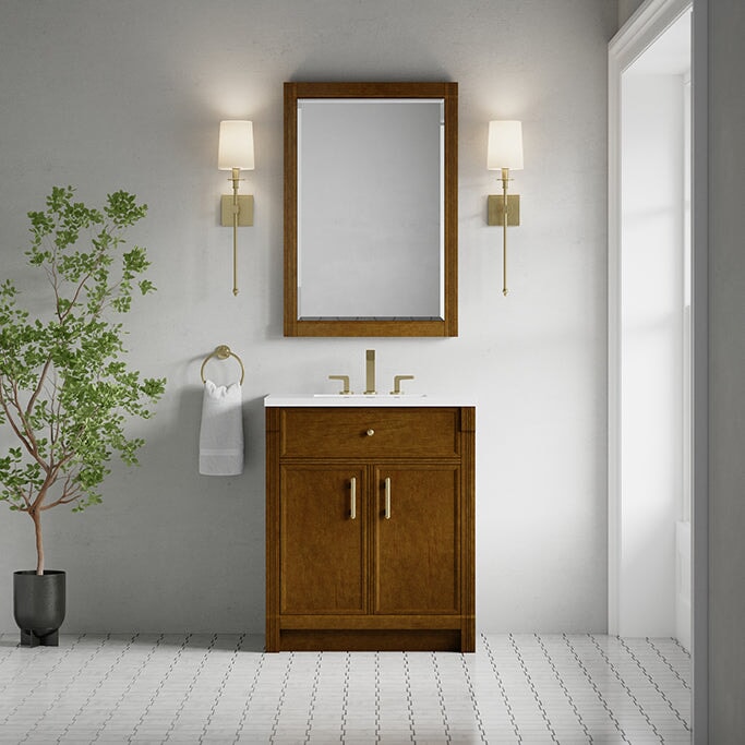 Bellshire 30" Single Vanity in Honey Oak James Martin Vanities 