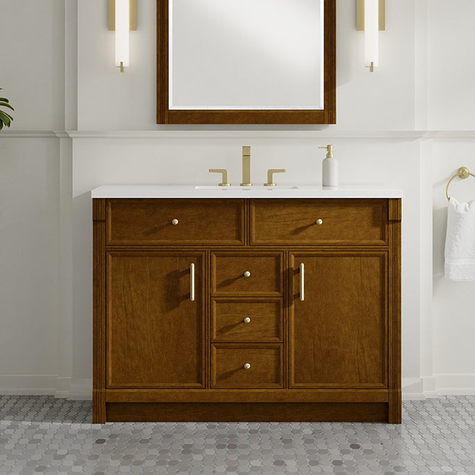 Bellshire 48" Single Vanity in Honey Oak James Martin Vanities Select Your Top 