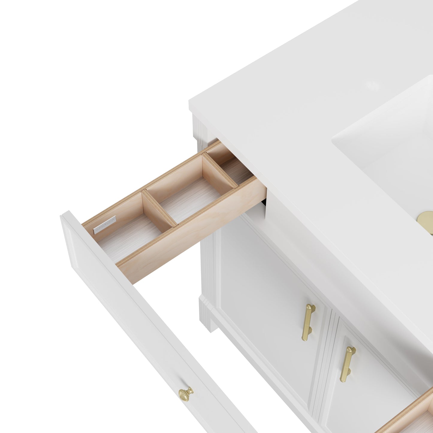
                  
                    Bellshire 96" Dual Vanity Set with 24" Make-Up Counter in Bright White James Martin Vanities 
                  
                