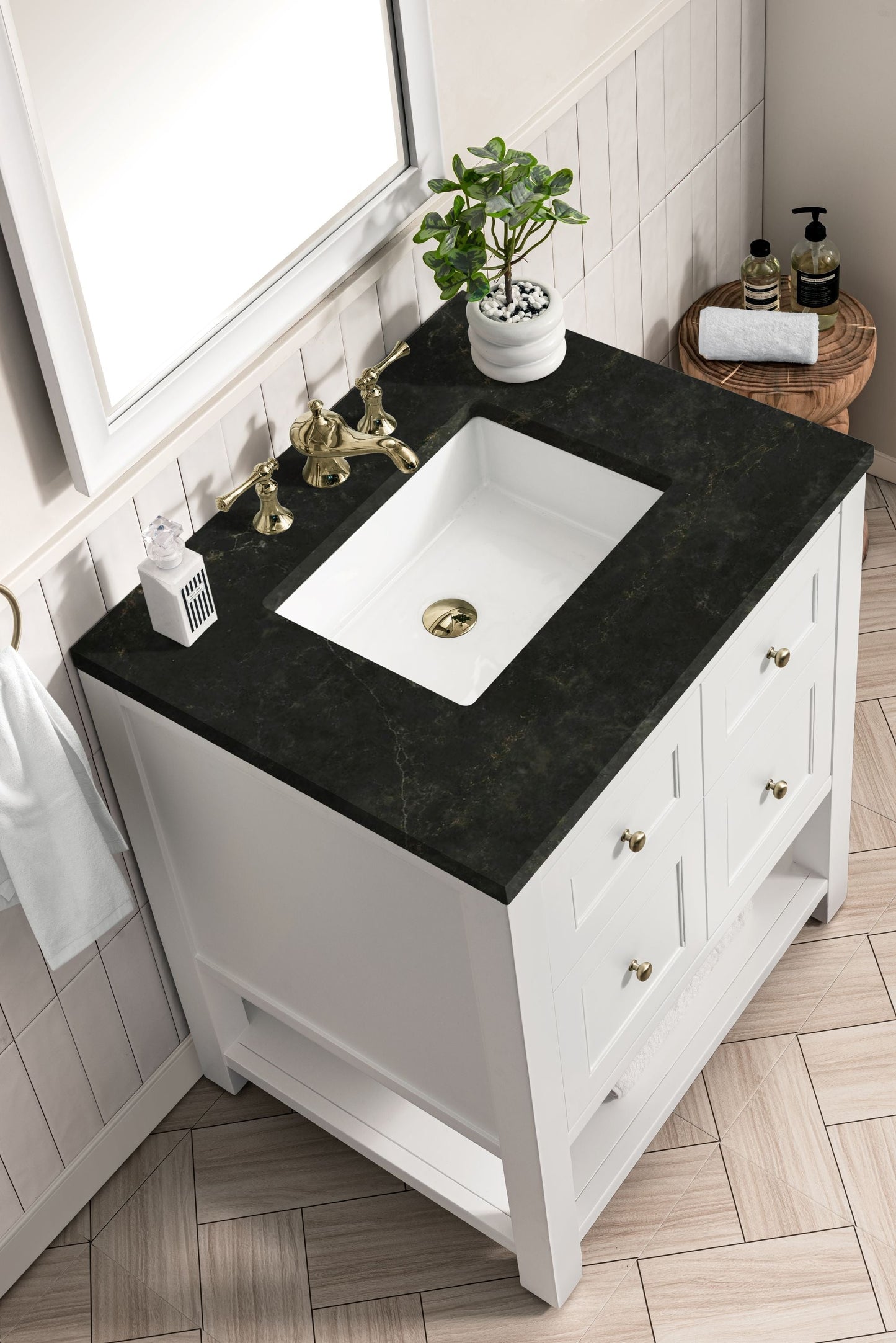 
                  
                    Breckenridge 30" Single Vanity in Bright White Single Vanity James Martin Vanities Phantome Eclos 
                  
                