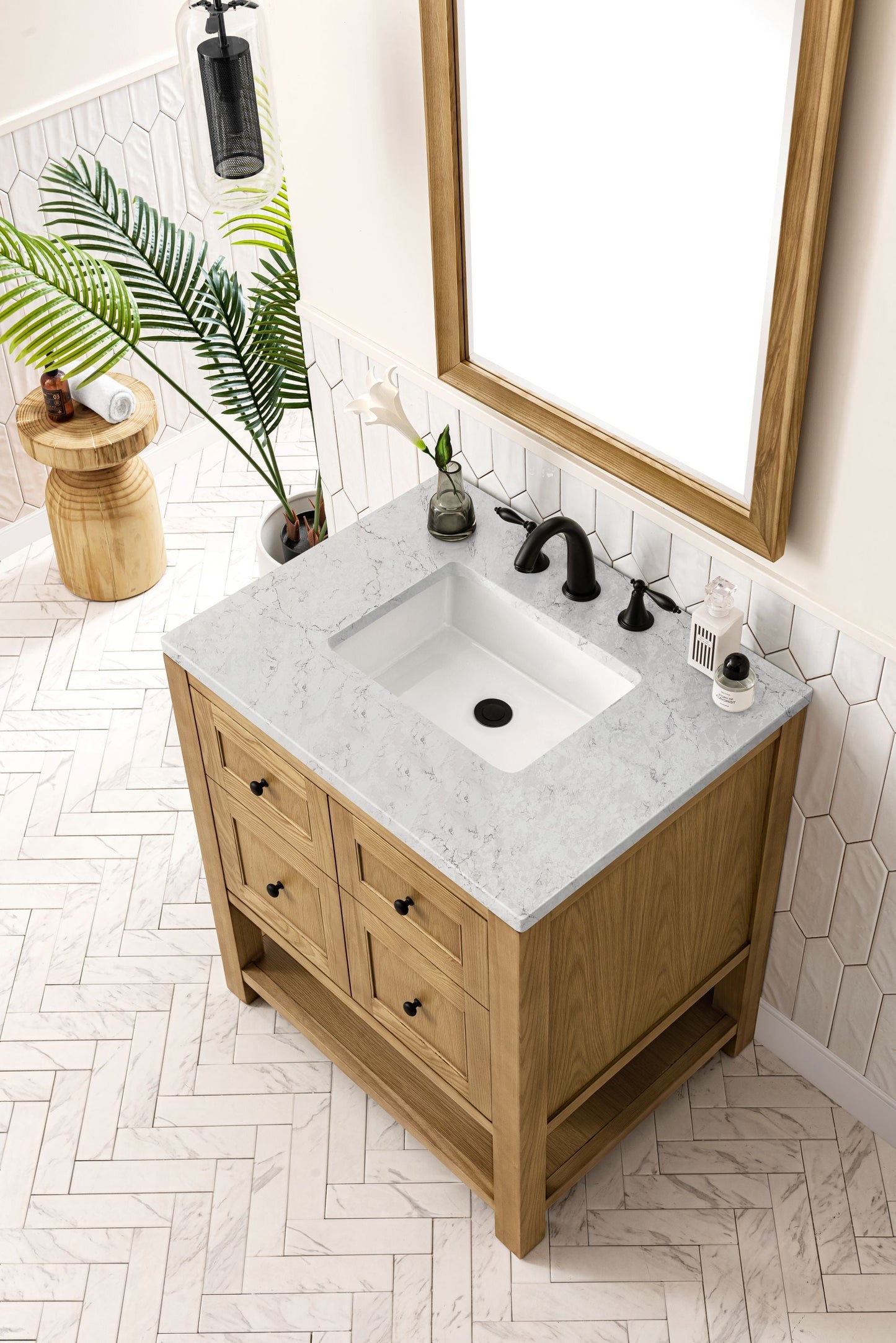 
                  
                    Breckenridge 30" Single Vanity in Light Natural Oak Single Vanity James Martin Vanities Eternal Jasmine Pearl Silestone 
                  
                