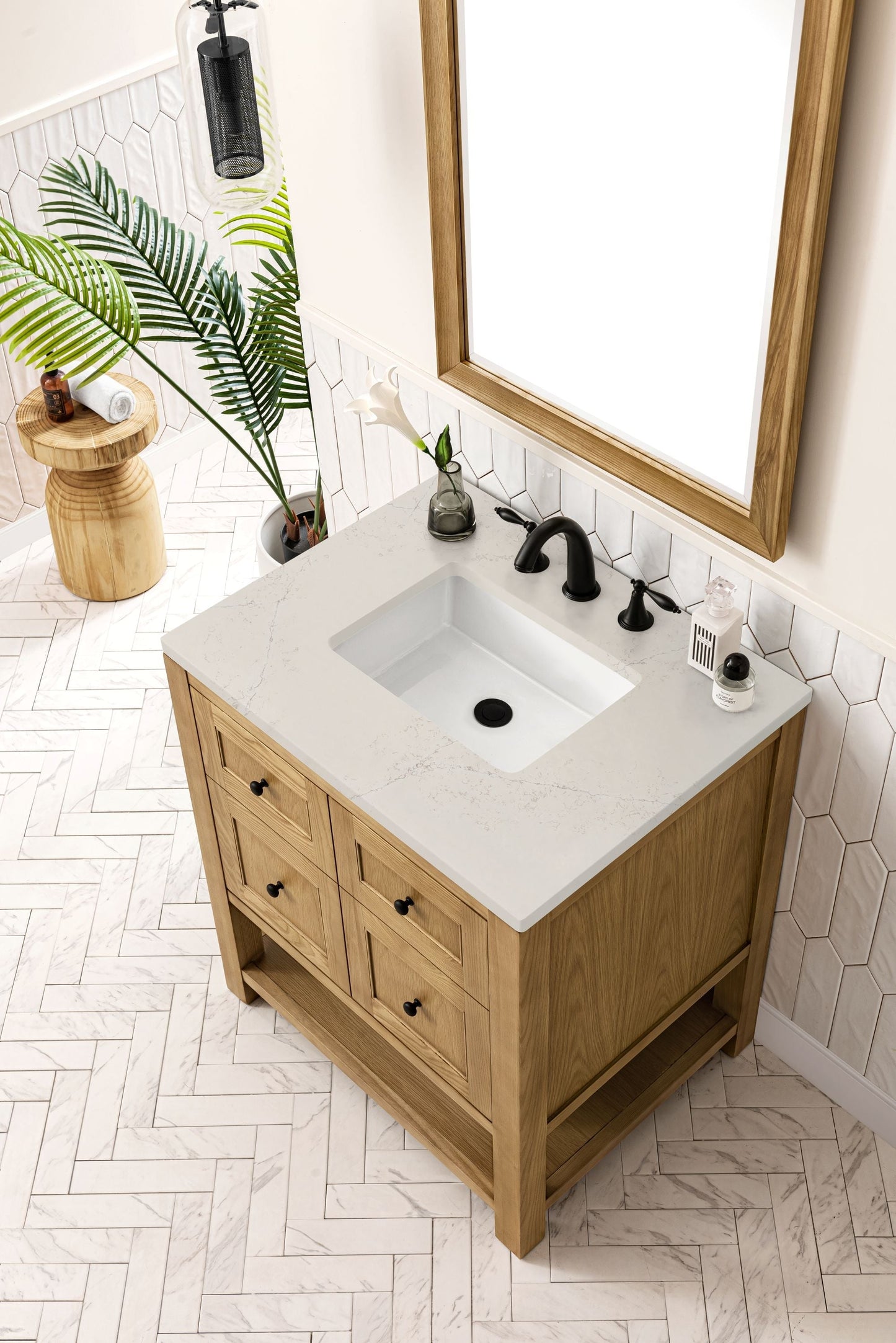 
                  
                    Breckenridge 30" Single Vanity in Light Natural Oak Single Vanity James Martin Vanities Siberian Silestone 
                  
                
