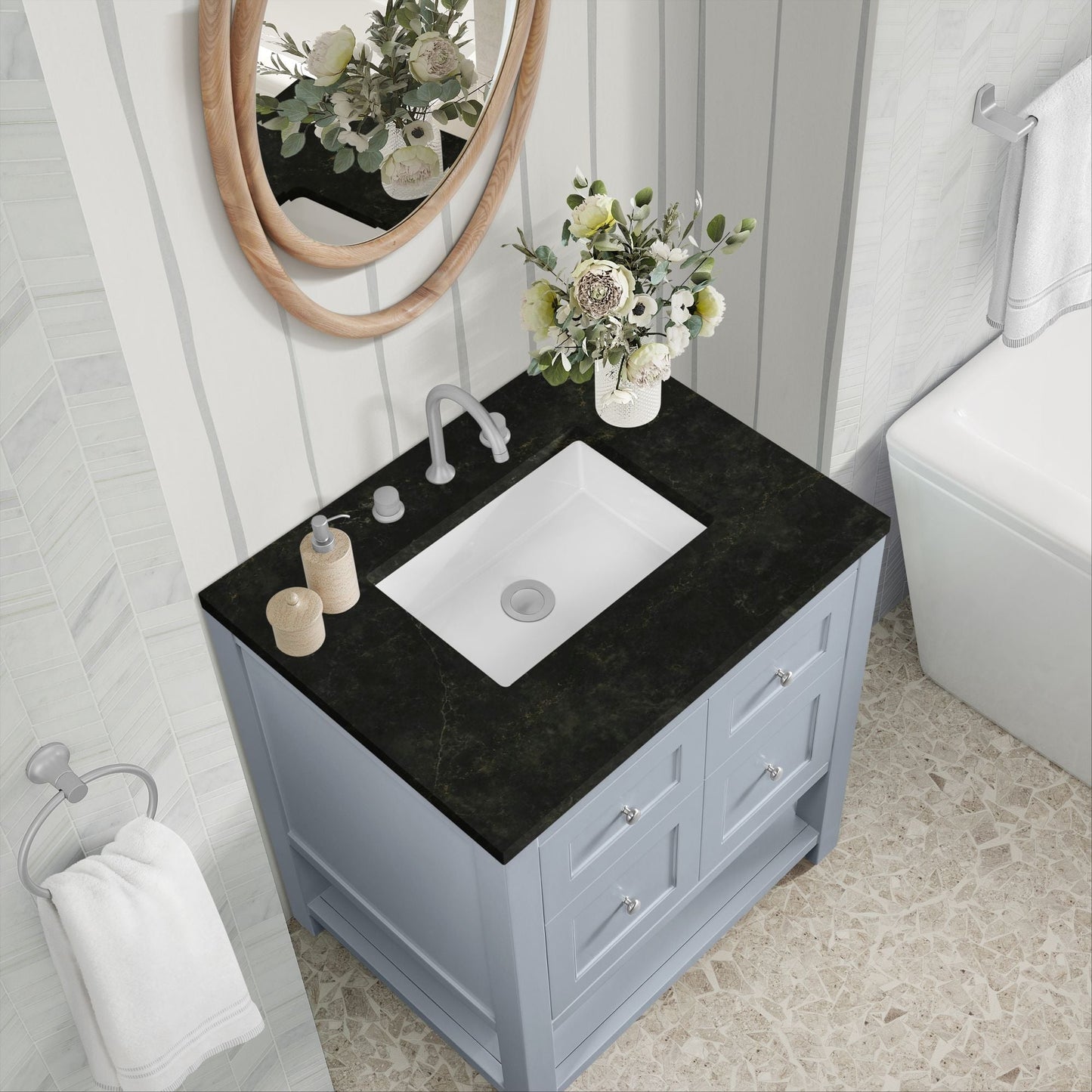 
                  
                    Breckenridge 30" Single Vanity in Serenity Blue Single Vanity James Martin Vanities Phantome Eclos 
                  
                