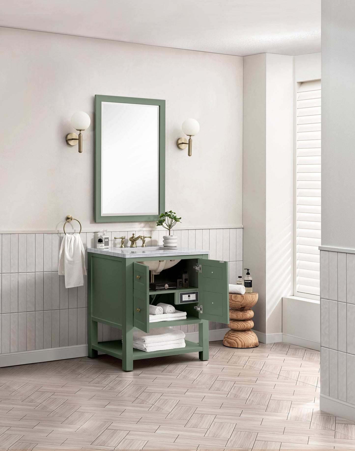 
                  
                    Breckenridge 30" Single Vanity in Smokey Celadon Single Vanity James Martin Vanities 
                  
                