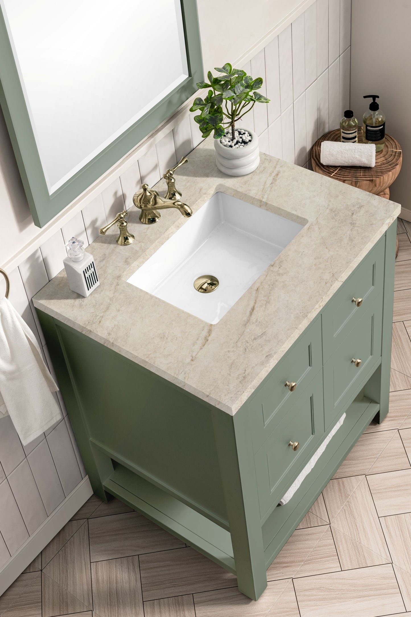
                  
                    Breckenridge 30" Single Vanity in Smokey Celadon Single Vanity James Martin Vanities Tajnar Eclos 
                  
                