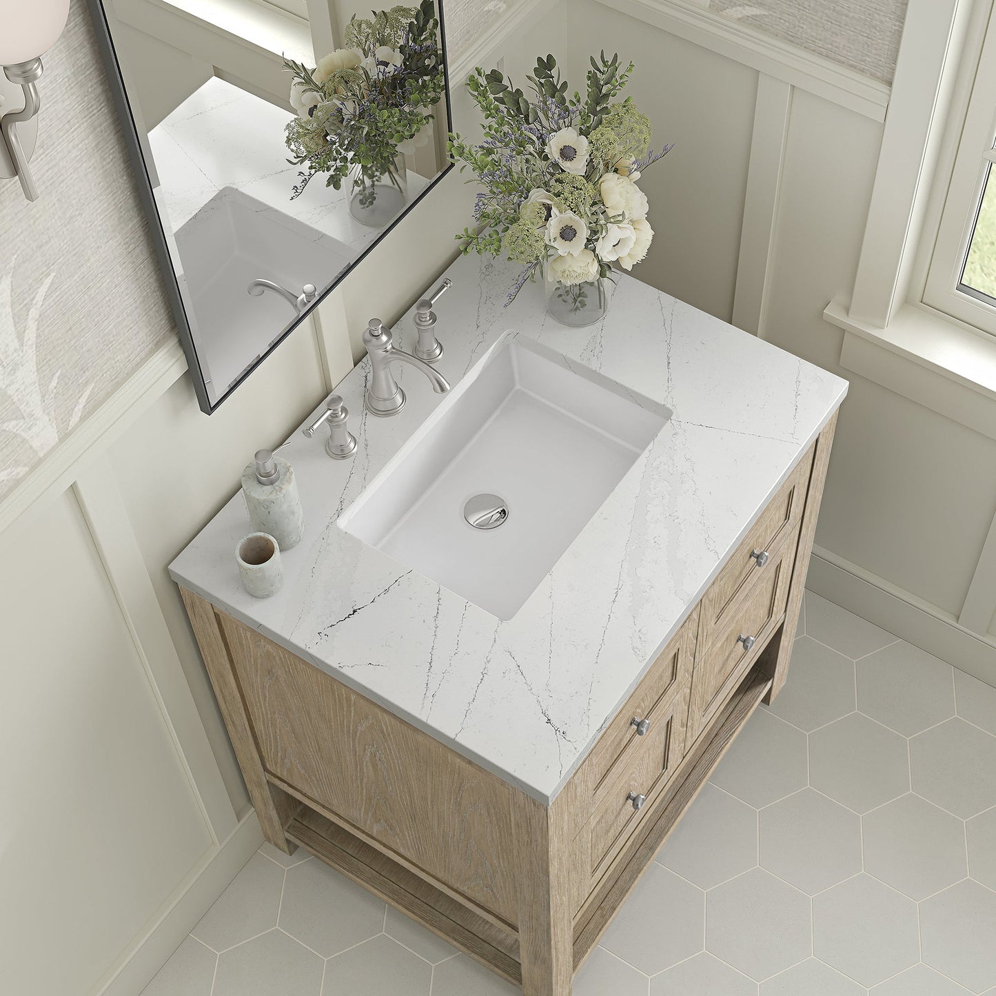 
                  
                    Breckenridge 30" Single Vanity in Whitewashed Oak Single Vanity James Martin Vanities 
                  
                