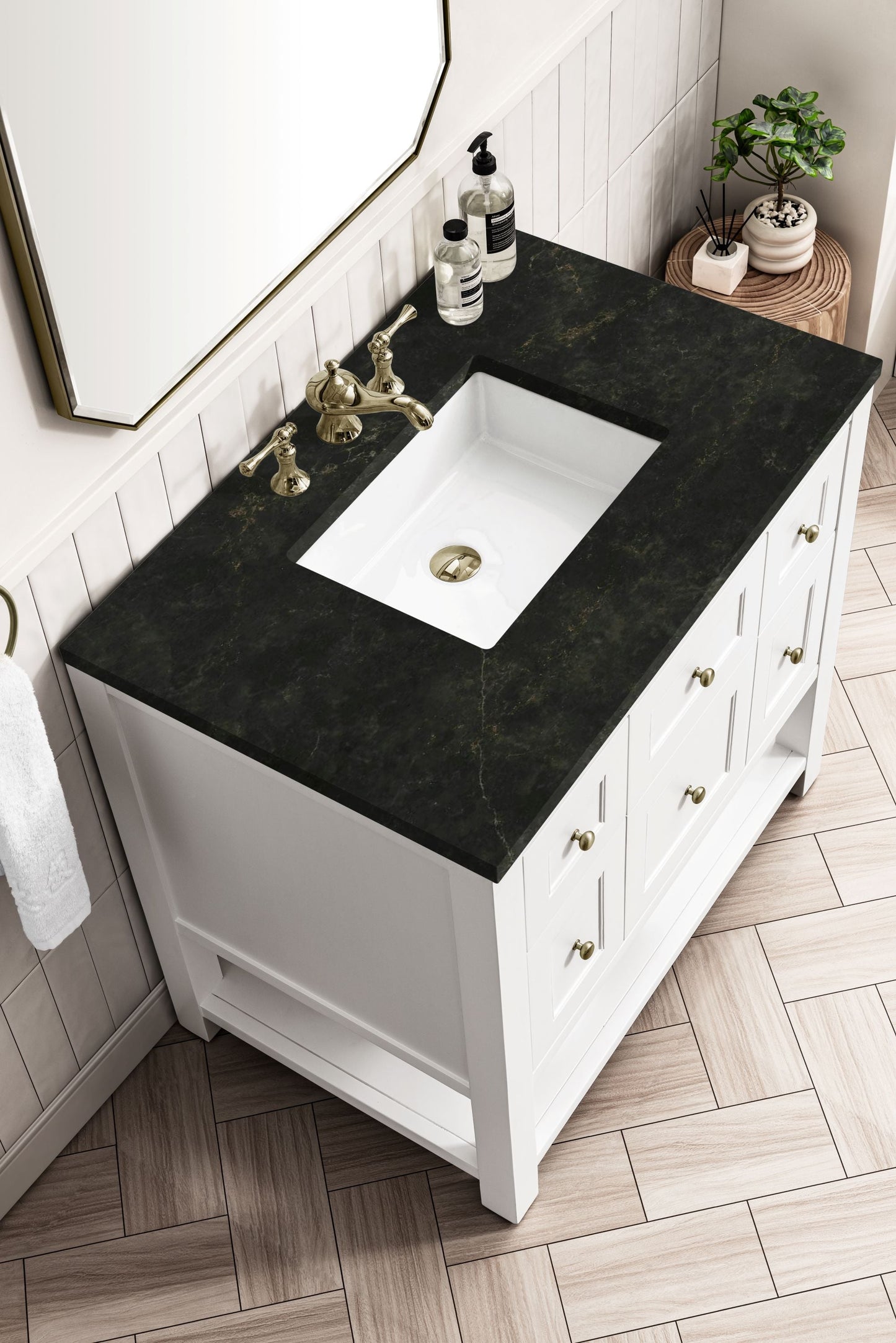 
                  
                    Breckenridge 36" Single Vanity in Bright White Single Bathroom Vanity James Martin Vanities Phantome Eclos 
                  
                