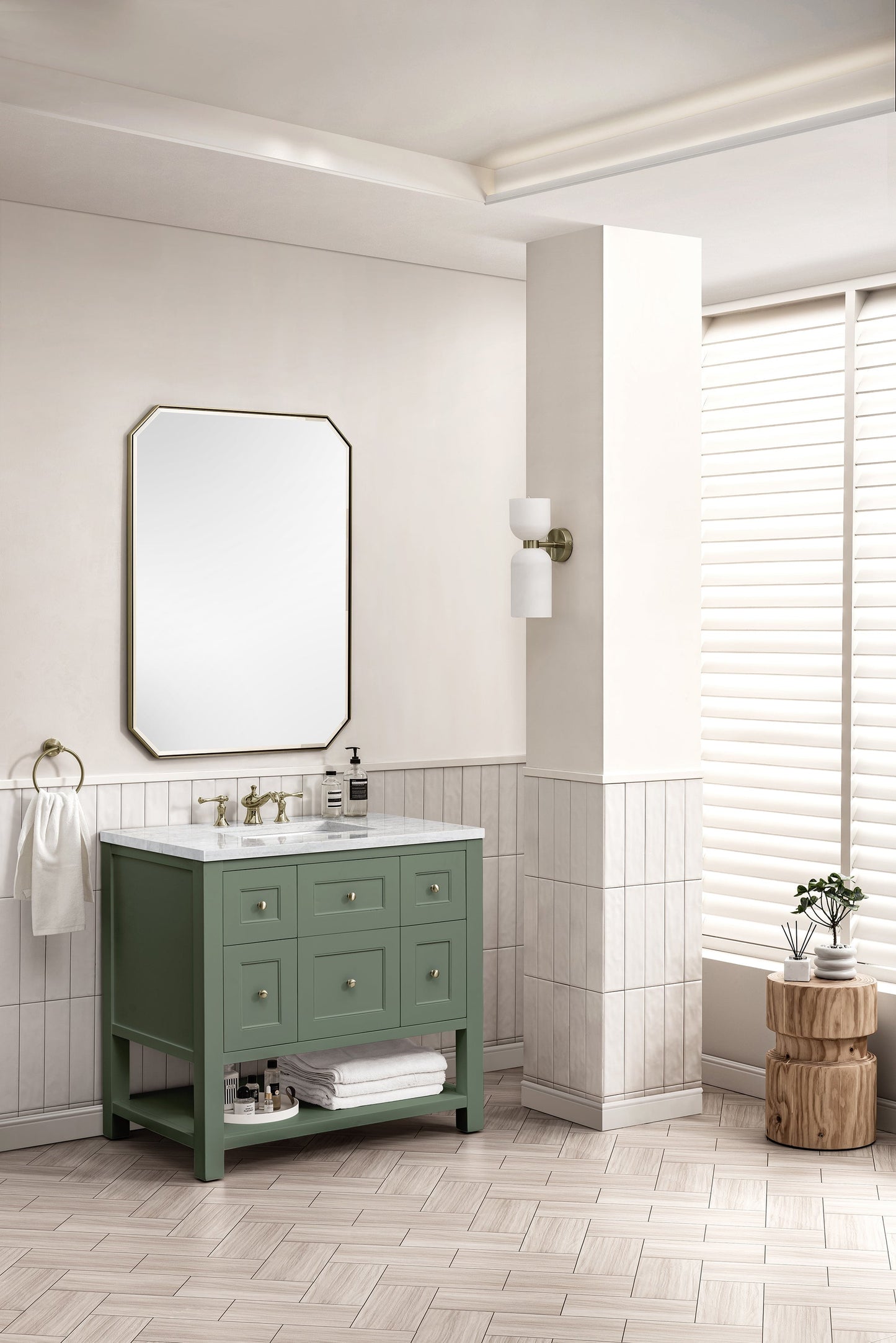 
                  
                    Breckenridge 36" Single Vanity in Smokey Celadon Single Bathroom Vanity James Martin Vanities 
                  
                