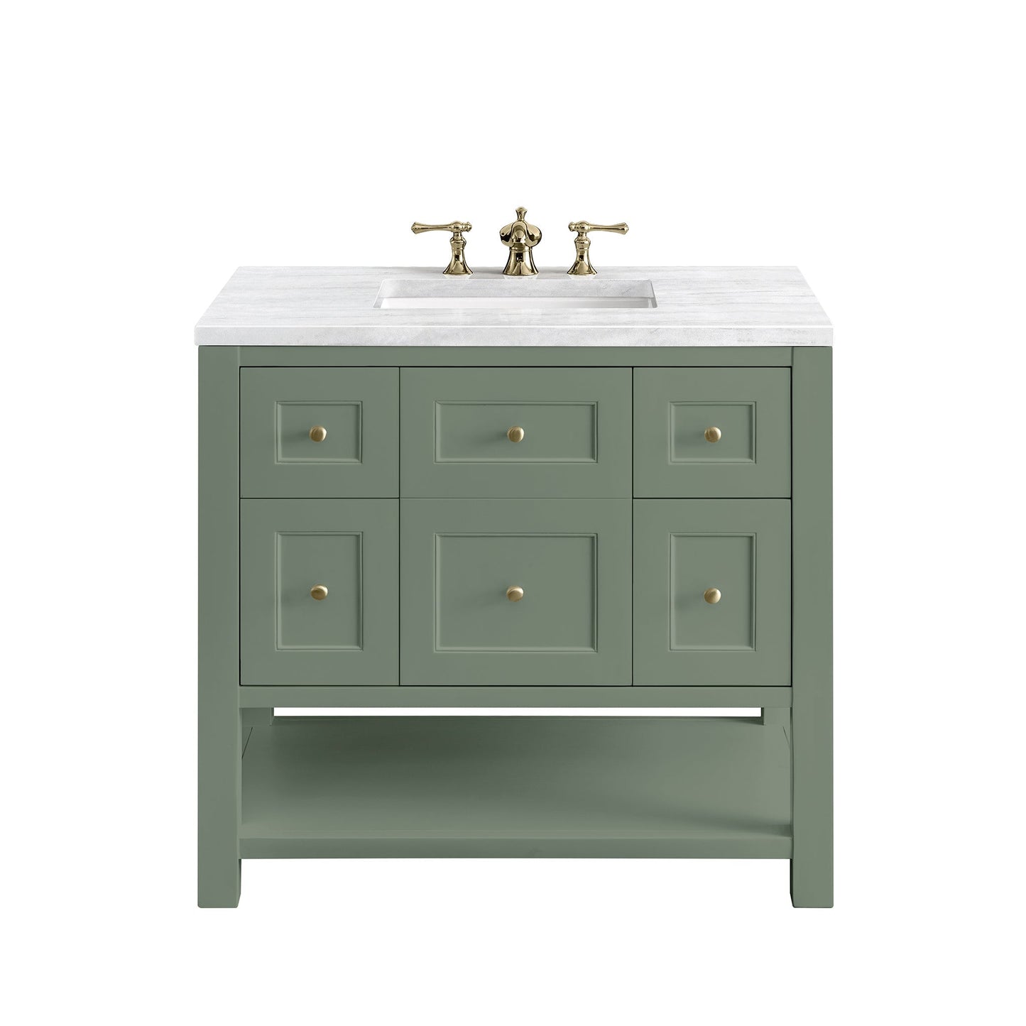 
                  
                    Breckenridge 36" Single Vanity in Smokey Celadon Single Bathroom Vanity James Martin Vanities 
                  
                