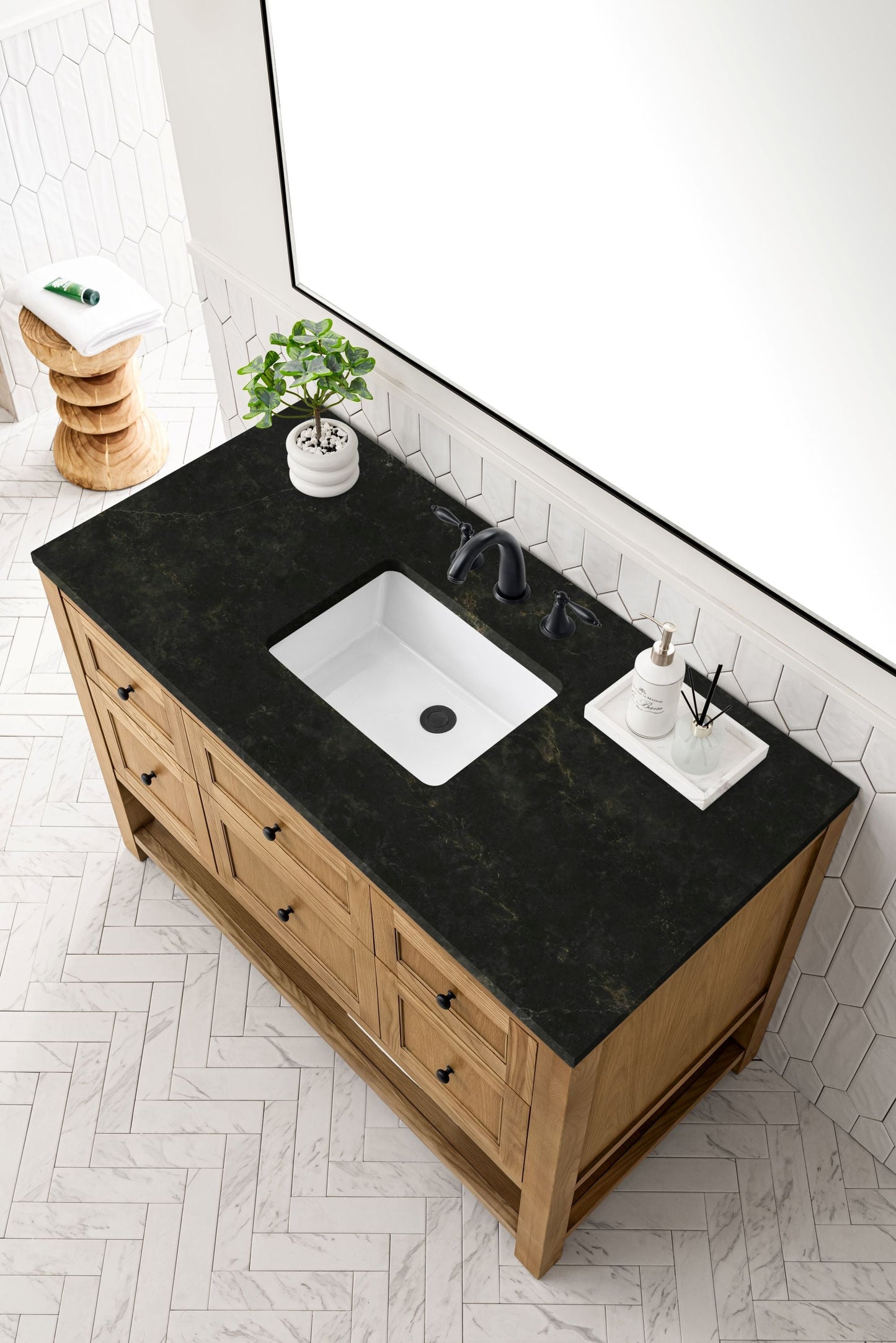 
                  
                    Breckenridge 48" Single Vanity in Light Natural Oak Single Bathroom Vanity James Martin Vanities Phantome Eclos 
                  
                