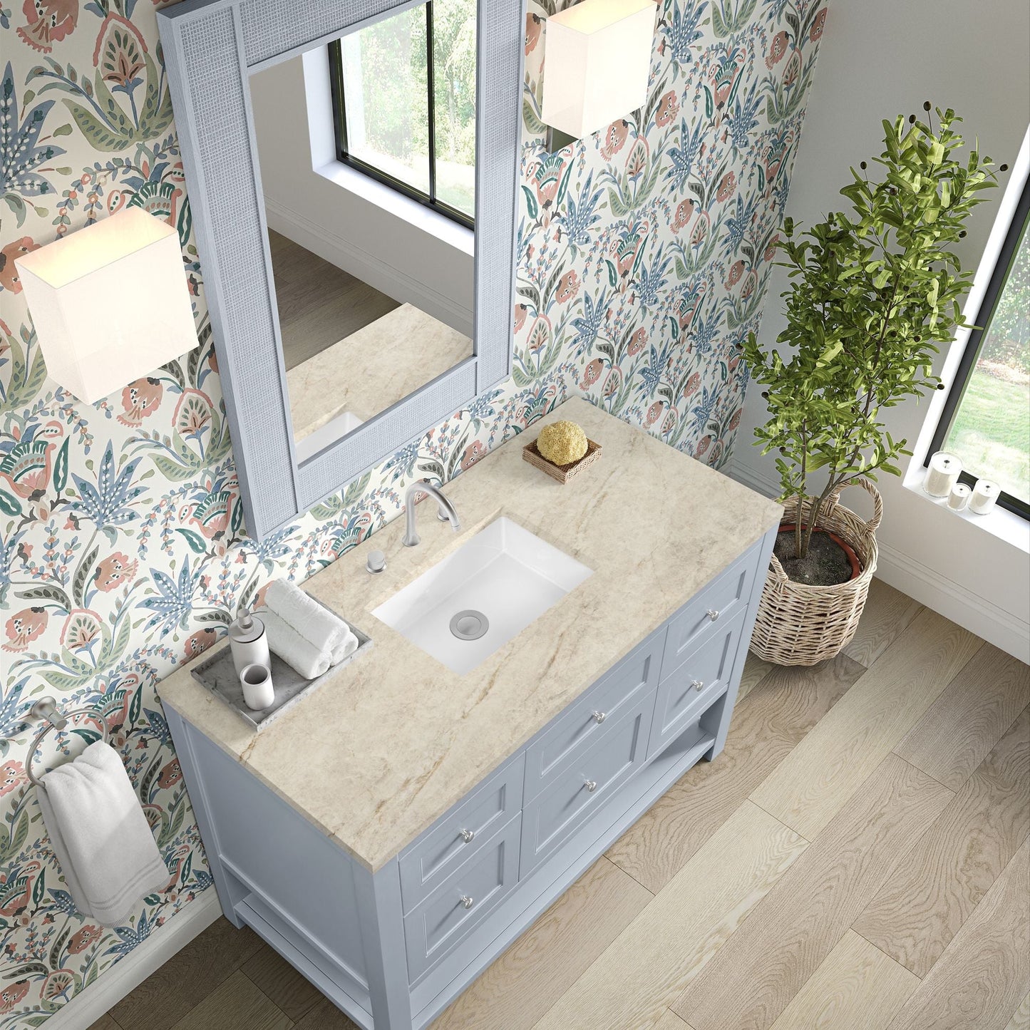 
                  
                    Breckenridge 48" Single Vanity in Serenity Blue Single Bathroom Vanity James Martin Vanities Tajnar Eclos 
                  
                